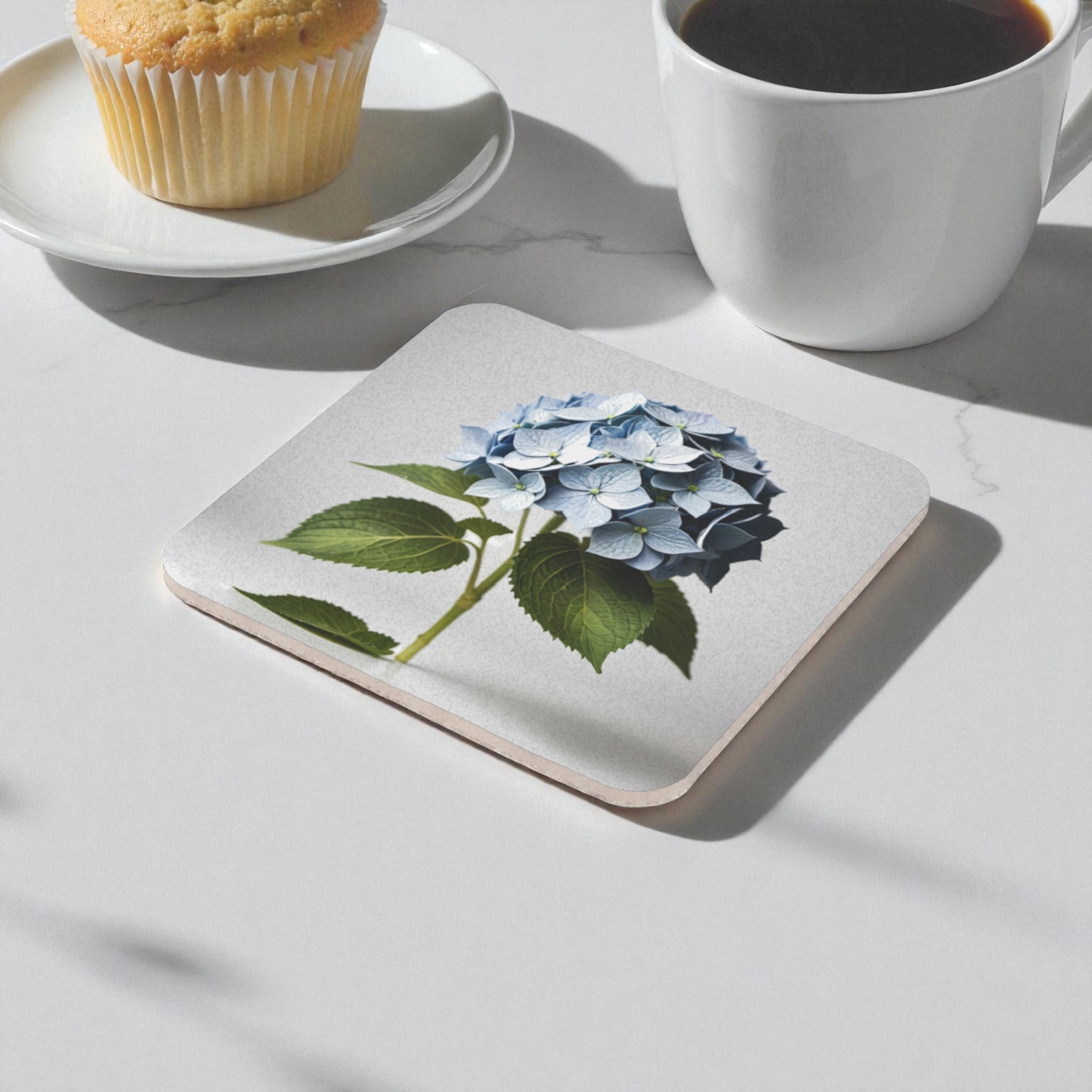 Floral Charm Hydrangea Cork Back Coaster