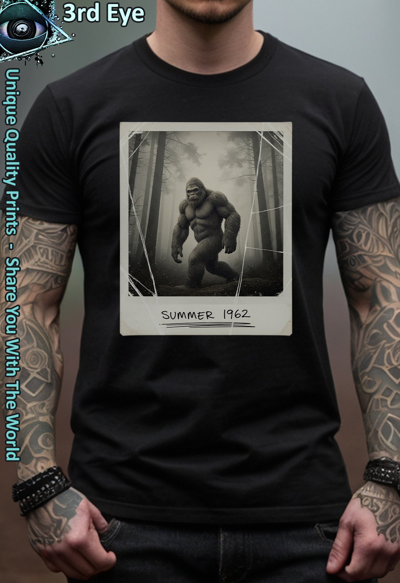 Vintage Bigfoot Polaroid 80s Retro Camping Funny Cryptid product thumbnail image