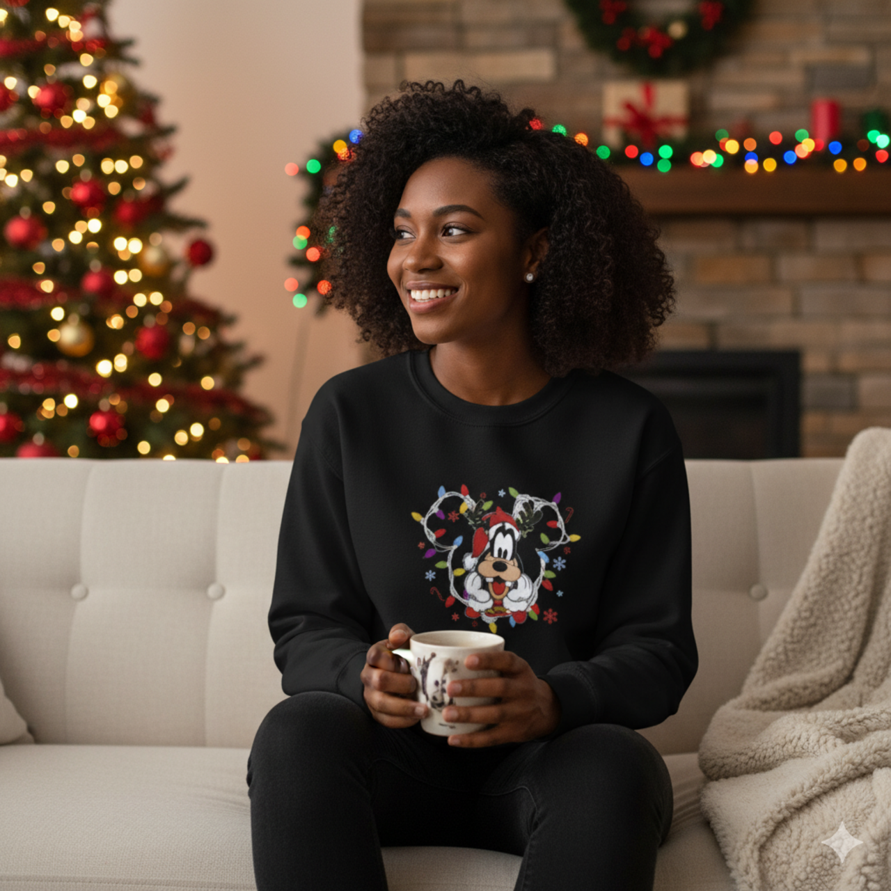 Mickey Holiday Lights Crewneck Sweatshirt product thumbnail image