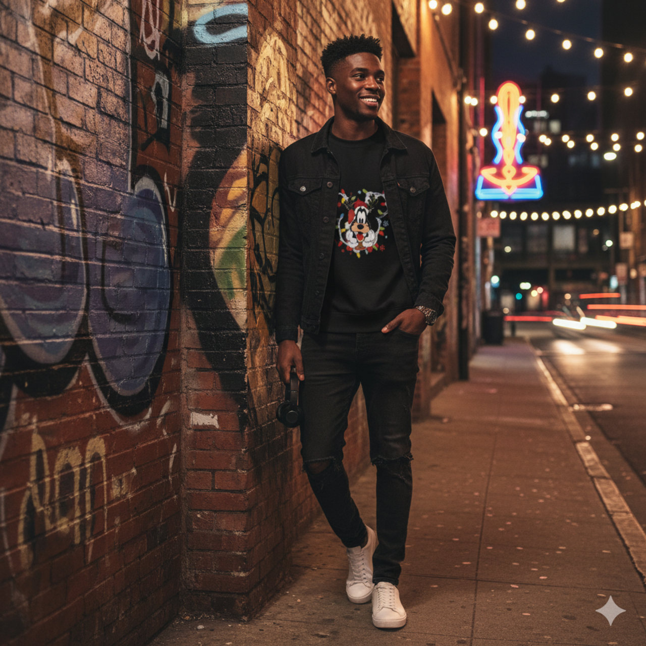 Mickey Holiday Lights Crewneck Sweatshirt product thumbnail image