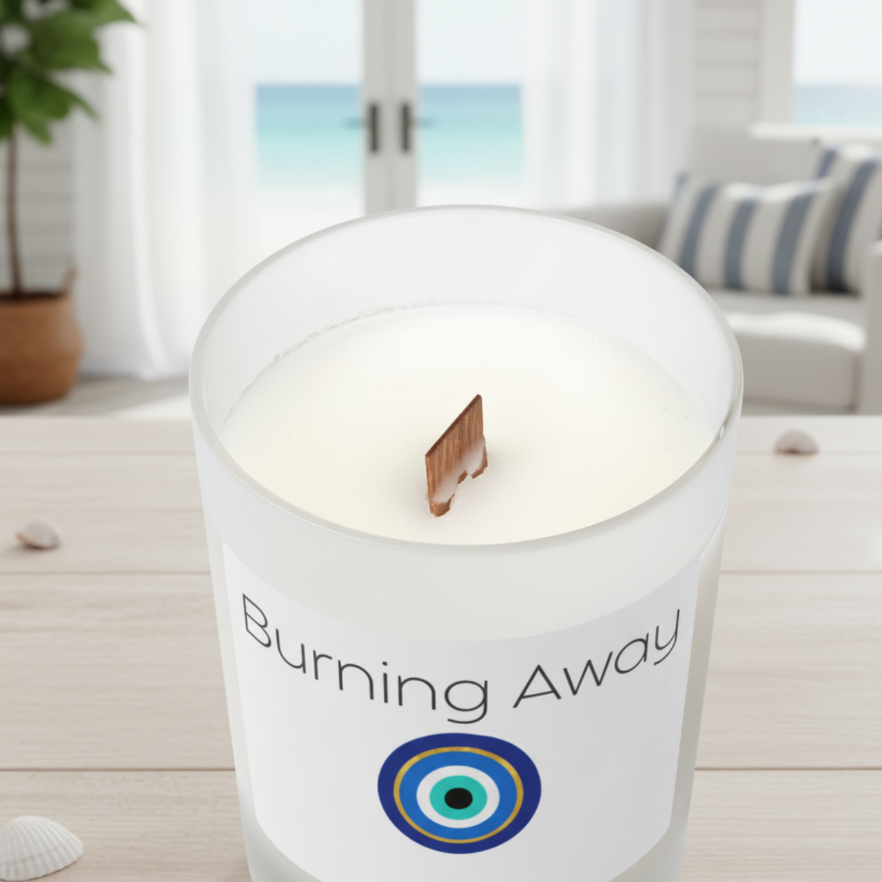Burning Away Bad Vibes Candle | Evil Eye Protection Candle product thumbnail image Burning Away Bad Vibes Candle | Evil Eye Protection Candle product thumbnail image