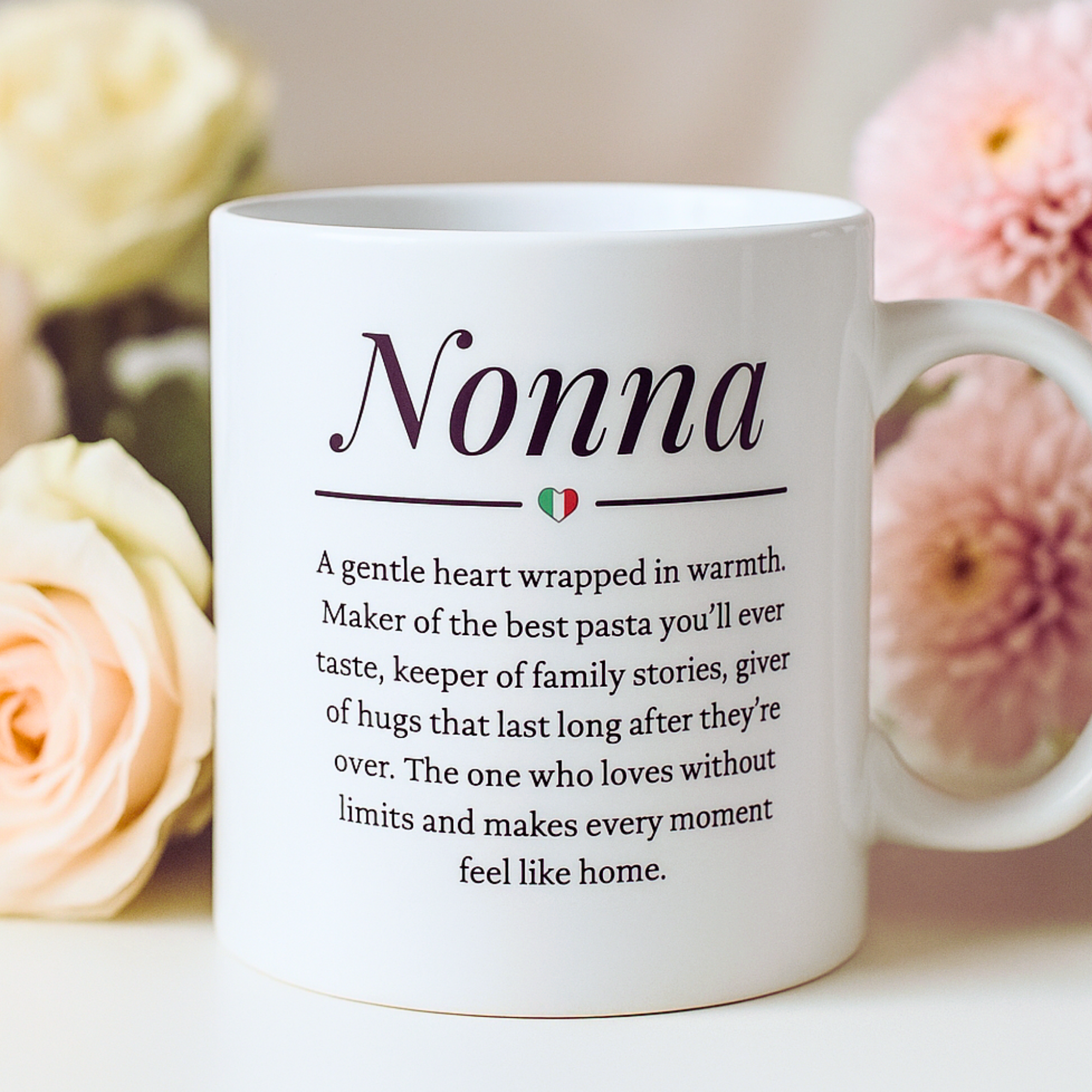Nonna Italian Mug with Heart – Gift for Mother’s Day, Grandma Mug product thumbnail image