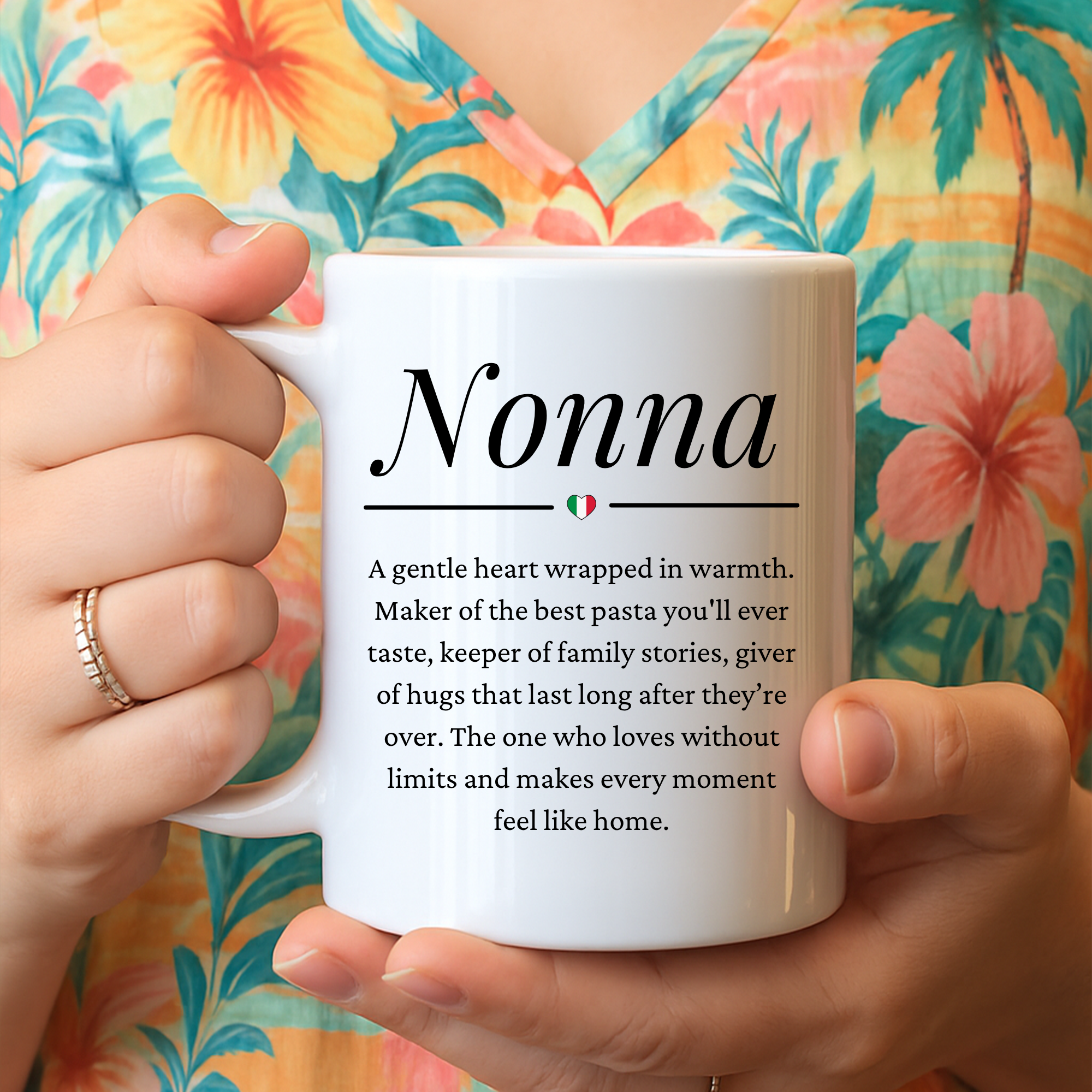 Nonna Italian Mug with Heart – Gift for Mother’s Day, Grandma Mug product thumbnail image