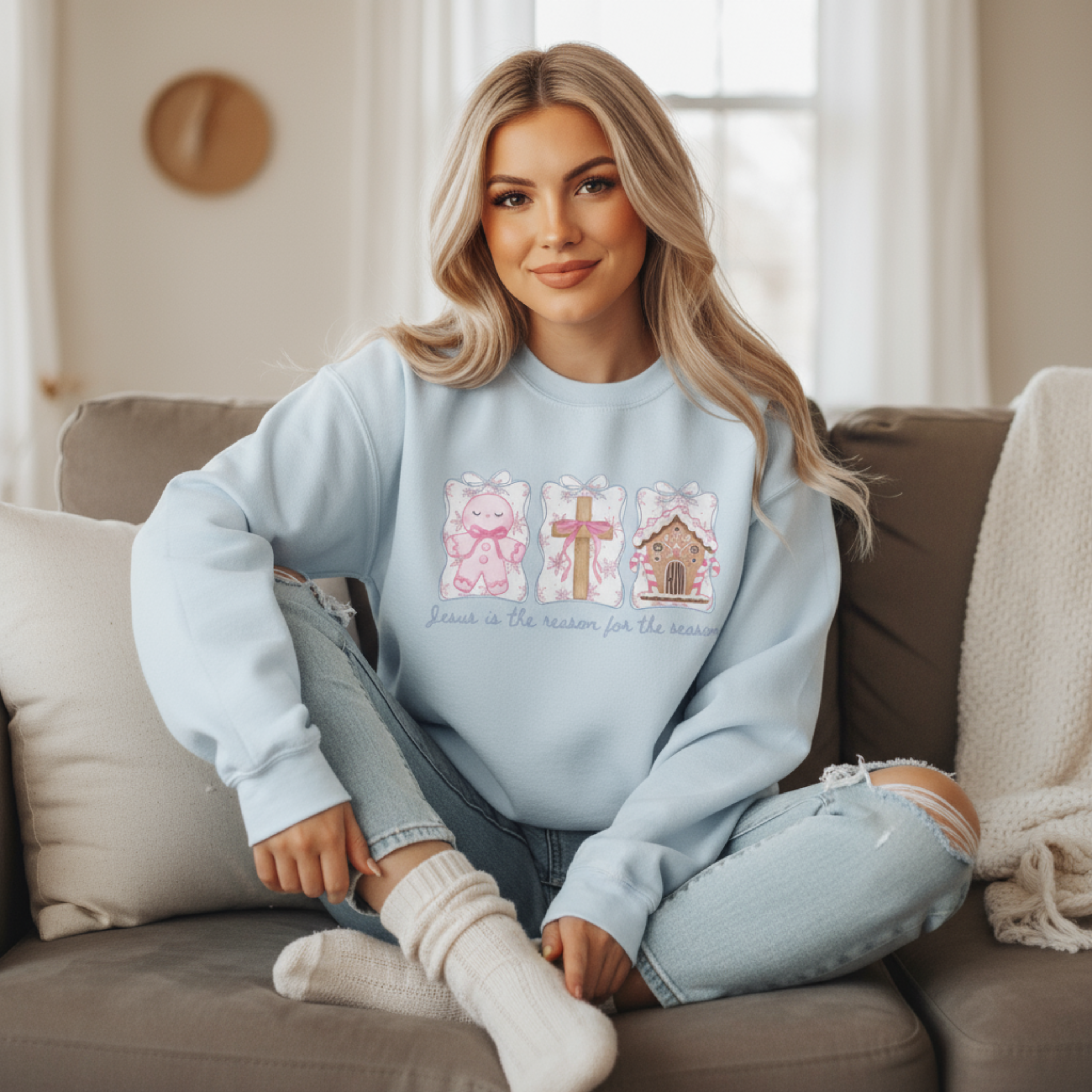 Christmas Faith Sweatshirt product thumbnail image Christmas Faith Sweatshirt product thumbnail image