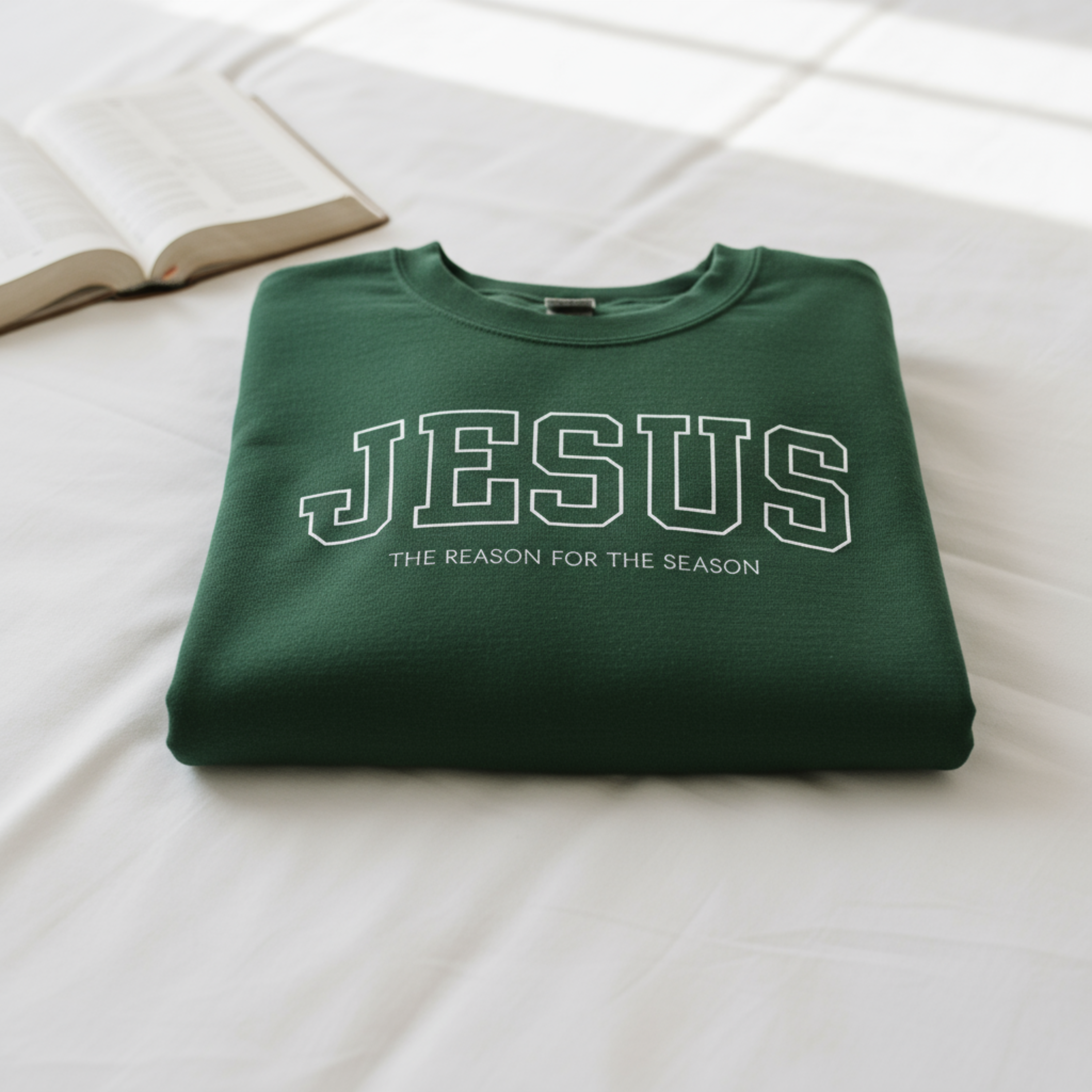 Christmas Sweatshirt - Jesus Is The Reason For The Season product thumbnail image