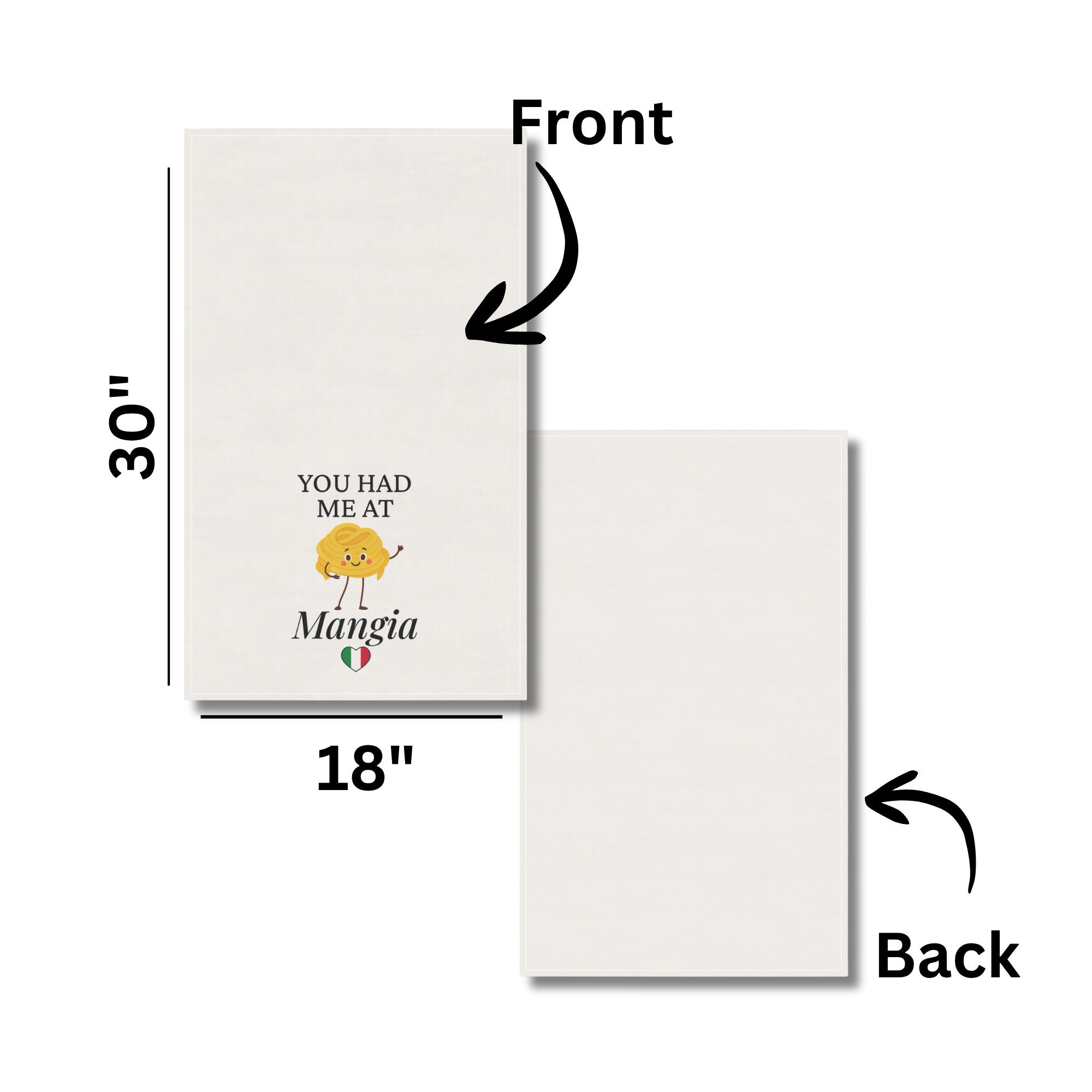 Kitchen Tea Towel - You Had Me at Mangia Dish Towel product thumbnail image