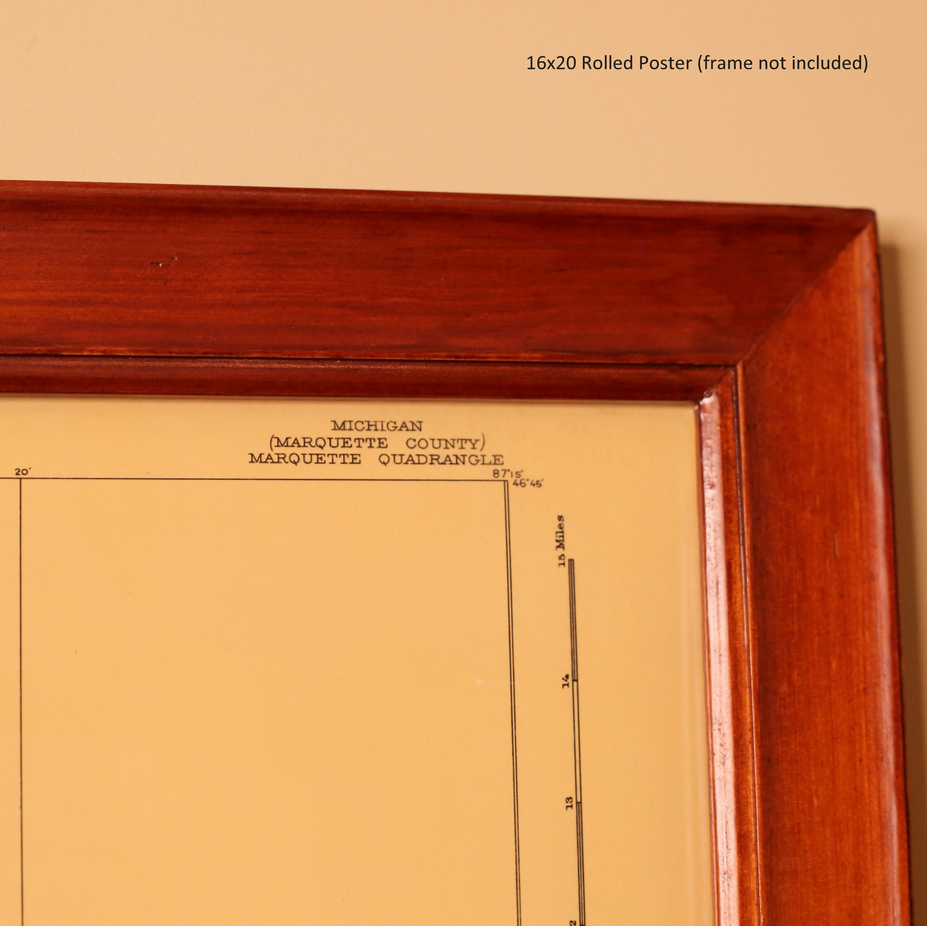 Vintage Map 1907 Marquette Mi Quadrangle USGS Topographic | 16x20 inch Rolled Poster (frame not included) | Wall Art, Nostalgic Decor product thumbnail image Vintage Map 1907 Marquette Mi Quadrangle USGS Topographic | 16x20 inch Rolled Poster (frame not included) | Wall Art, Nostalgic Decor product thumbnail image