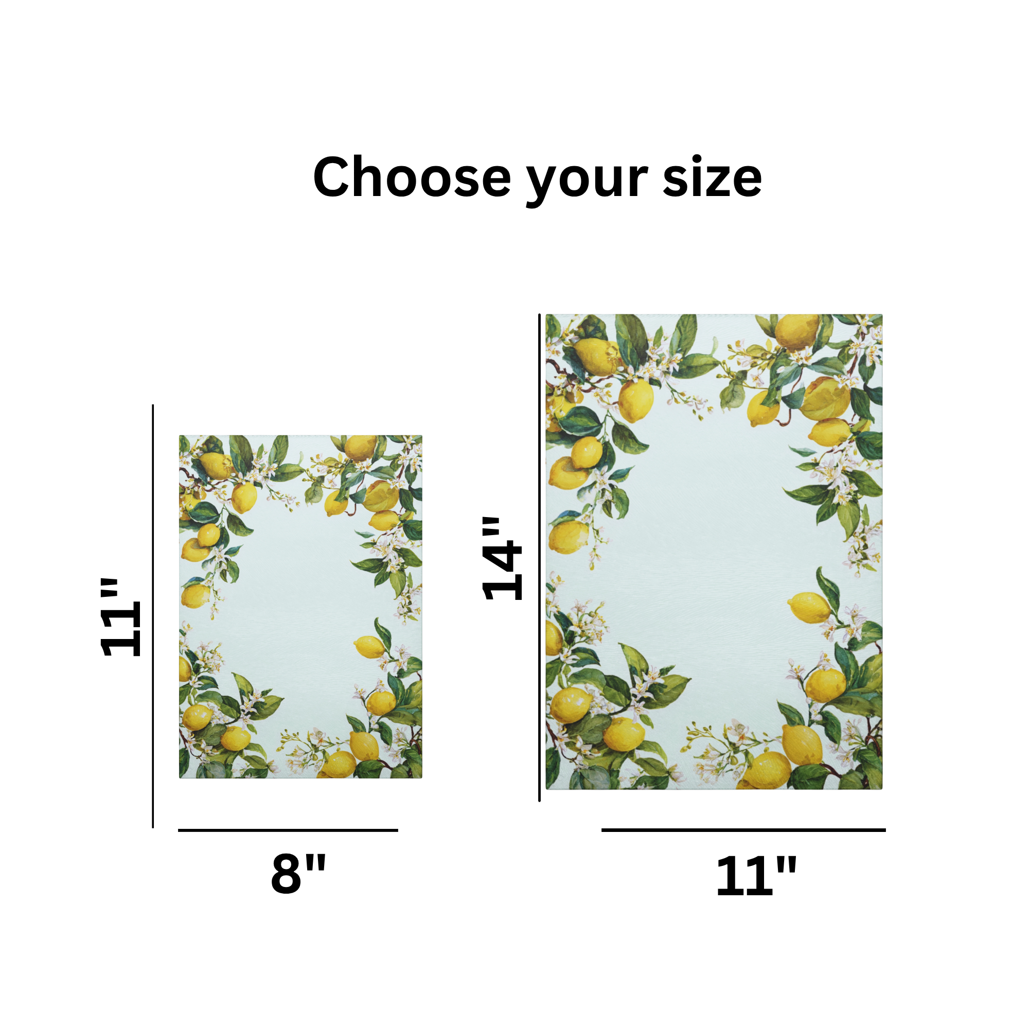 Lemon Grove Glass Cutting Board — Decorative Citrus Kitchen Chopping Board product thumbnail image