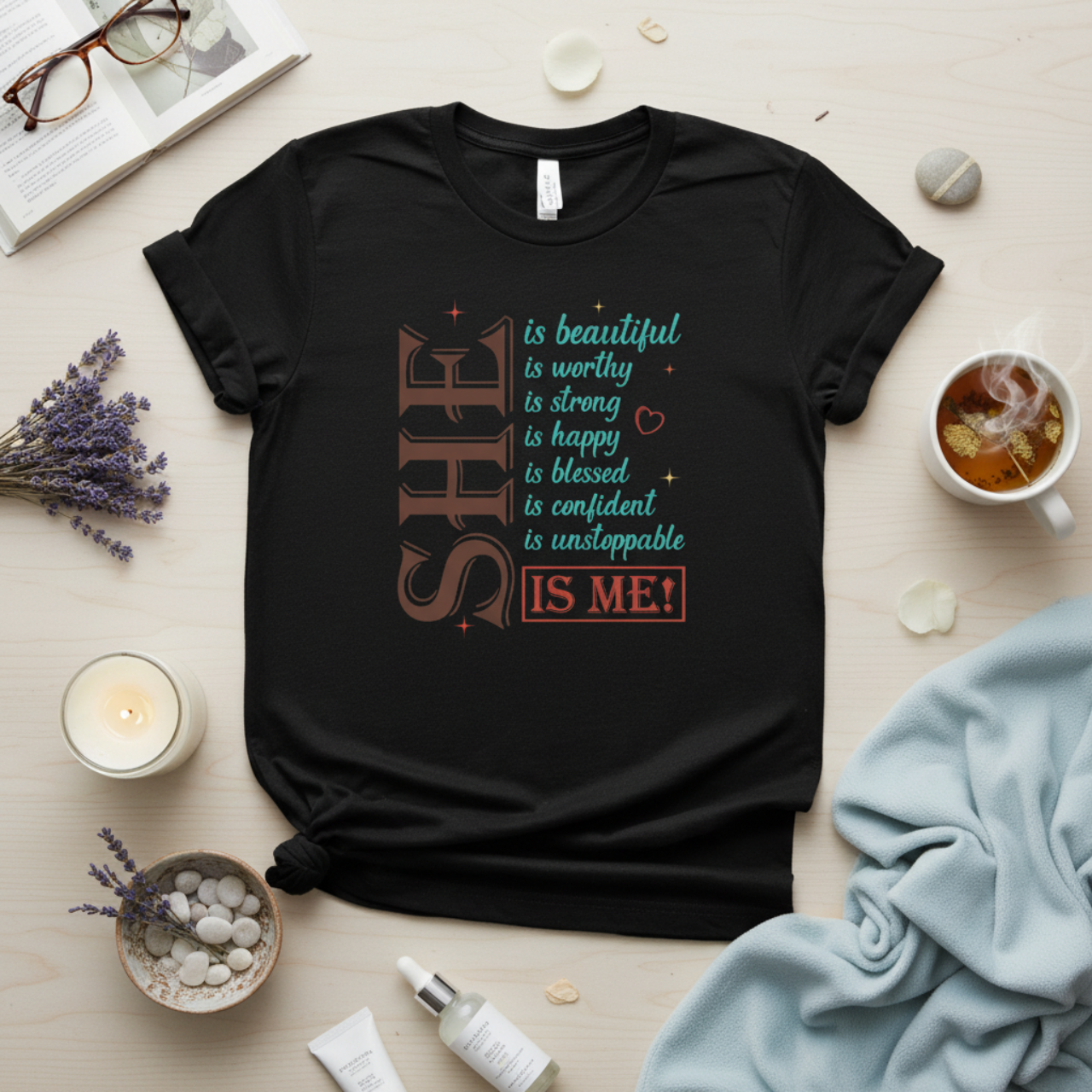 SHE Is Me T-Shirt — Inspirational Women's Empowerment Tee product thumbnail image SHE Is Me T-Shirt — Inspirational Women's Empowerment Tee product thumbnail image