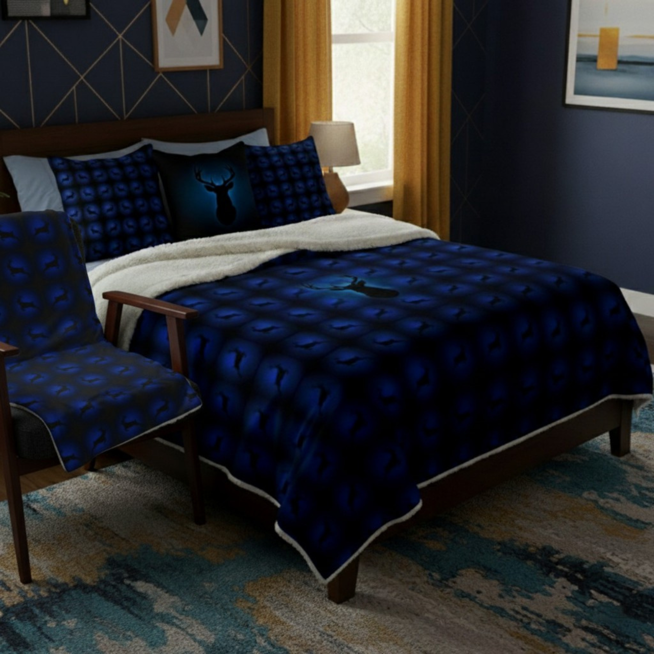 Electric Crown - Velveteen Plush Blanket product thumbnail image