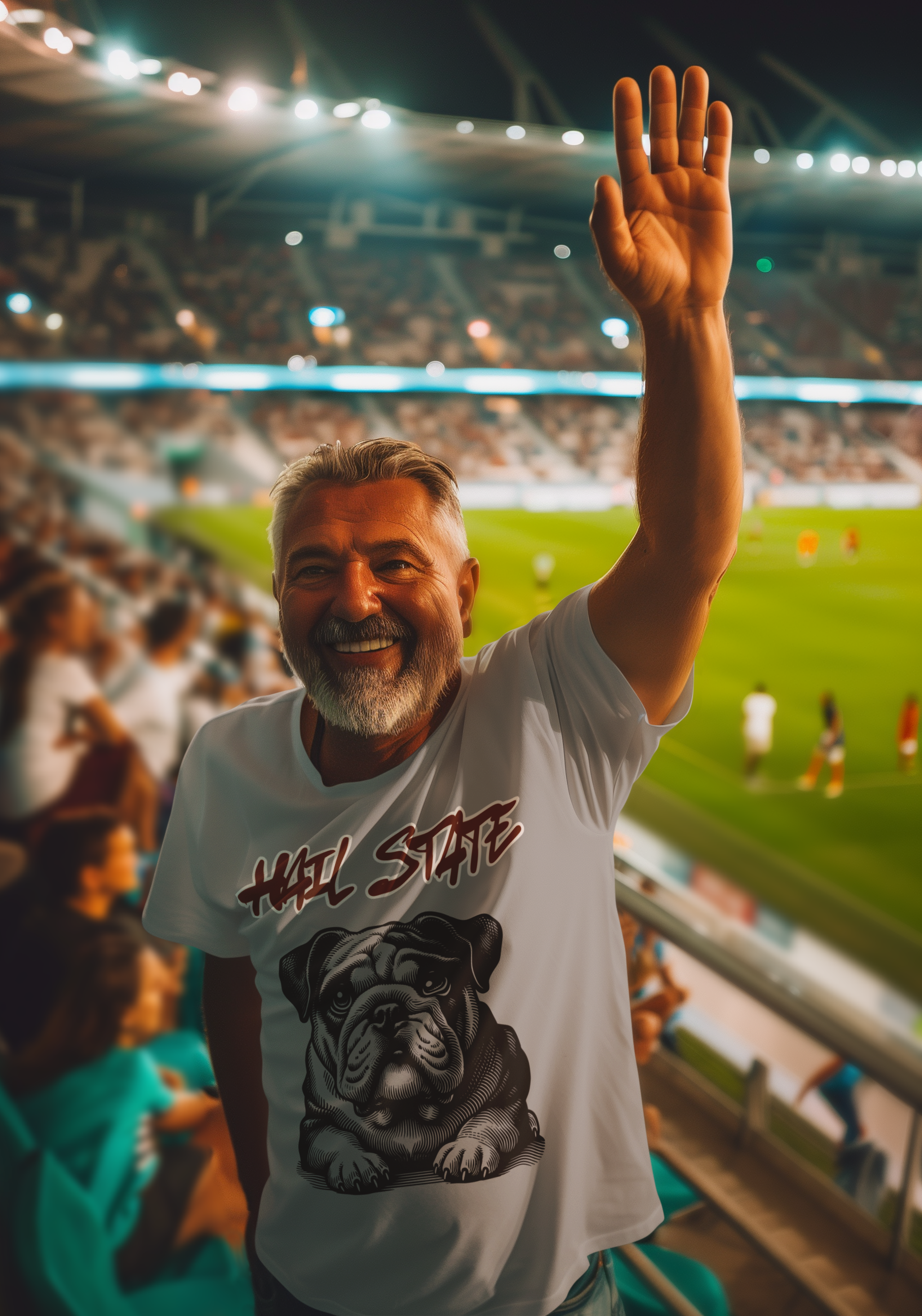 Bulldog 'Hail State' T-Shirt – College Mascot Fan Tee Bulldog 'Hail State' T-Shirt – College Mascot Fan Tee