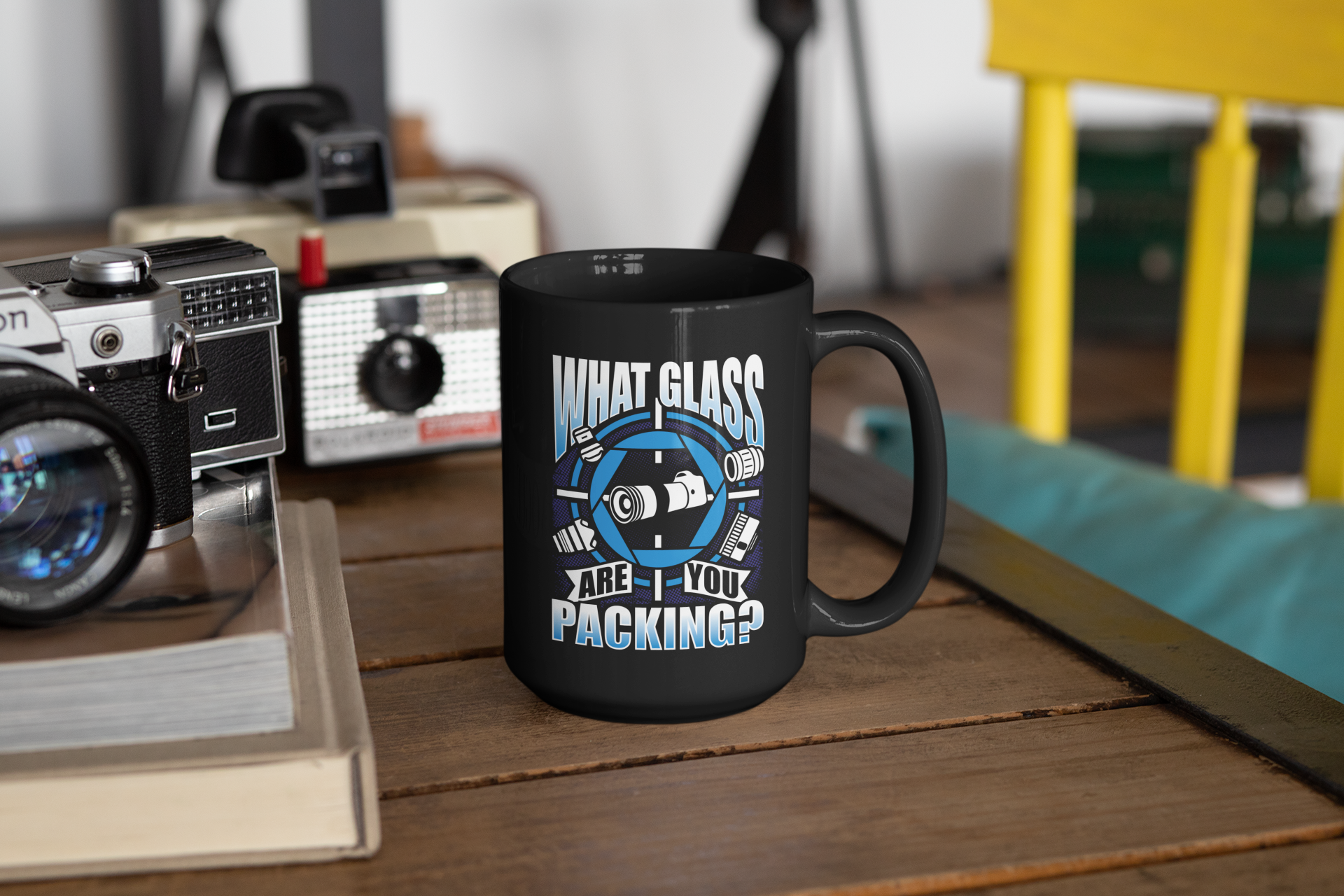 What Glass Are You Packing? Black Mug, 15oz product thumbnail image