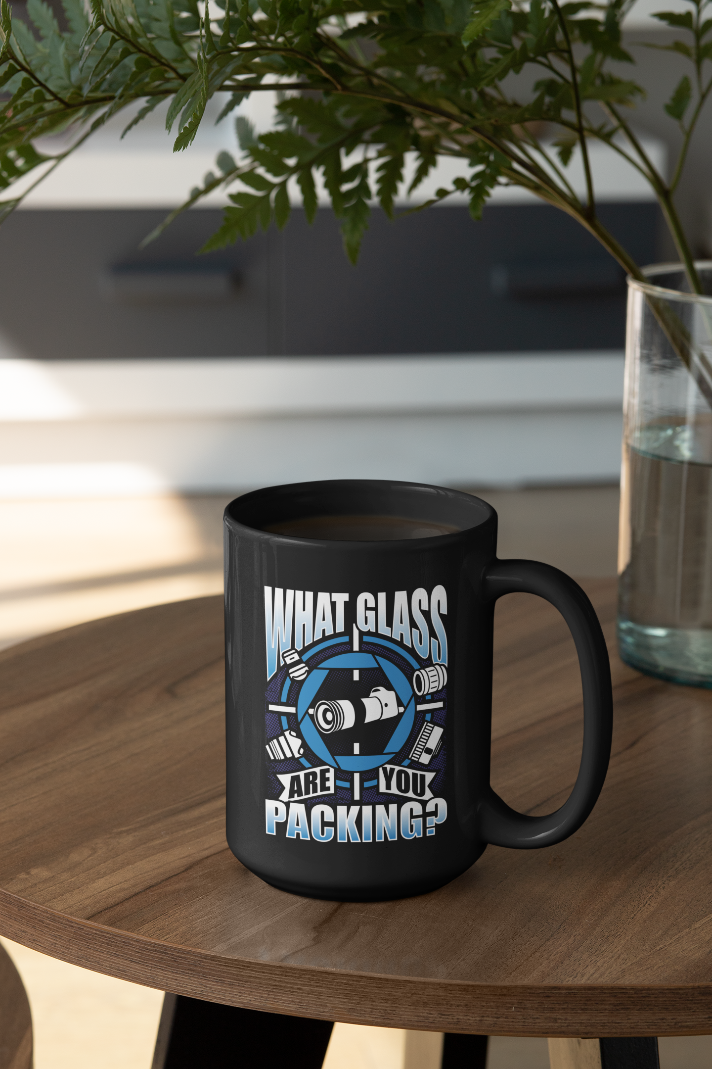 What Glass Are You Packing? Black Mug, 15oz product thumbnail image