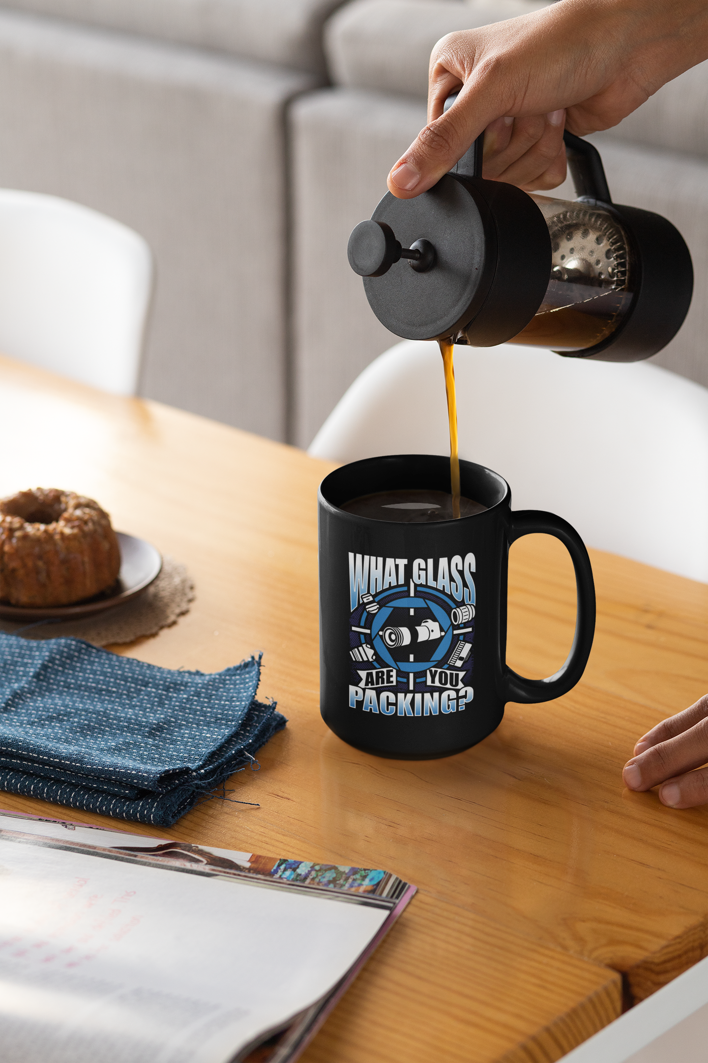 What Glass Are You Packing? Black Mug, 15oz product thumbnail image What Glass Are You Packing? Black Mug, 15oz product thumbnail image