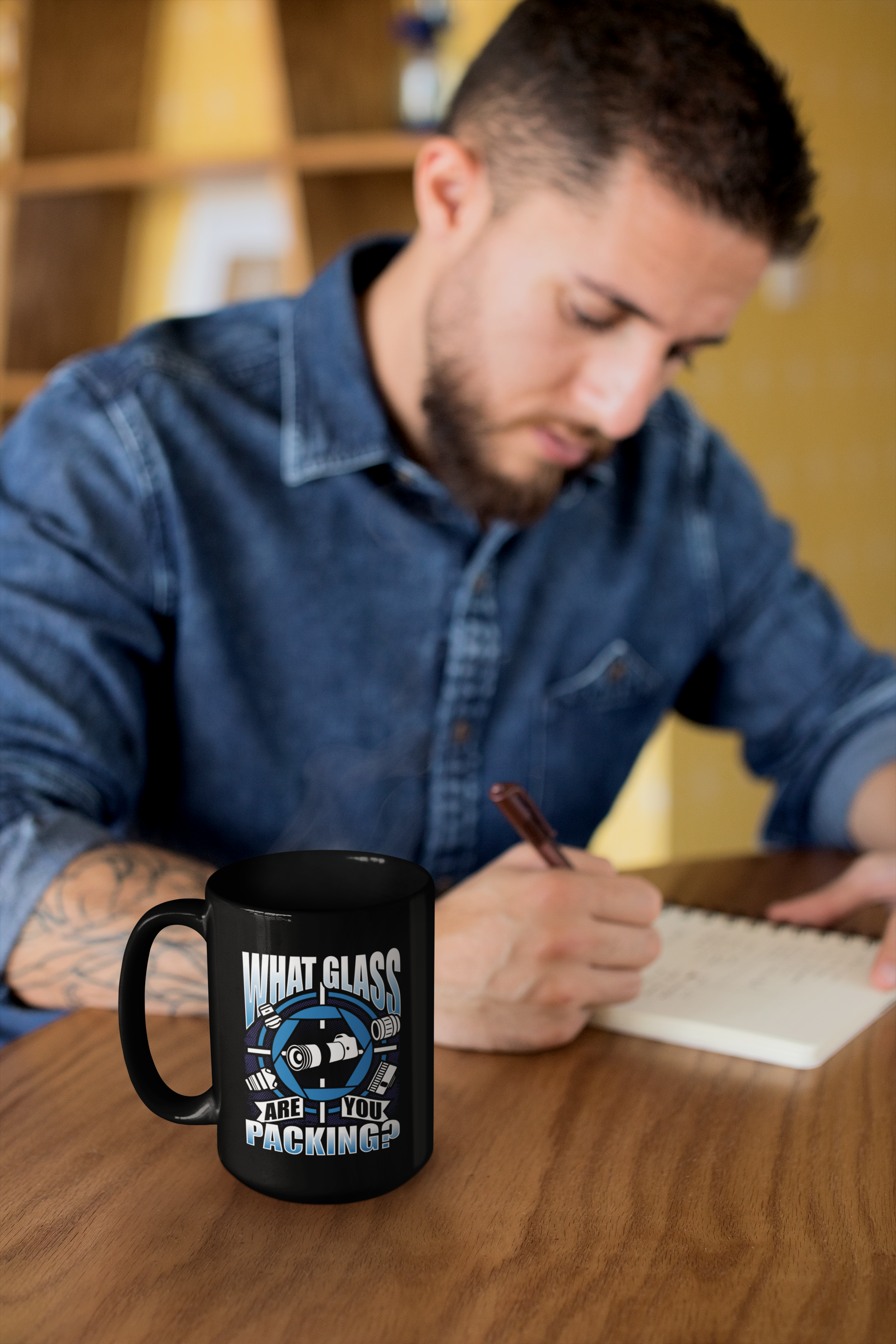 What Glass Are You Packing? Black Mug, 15oz product thumbnail image