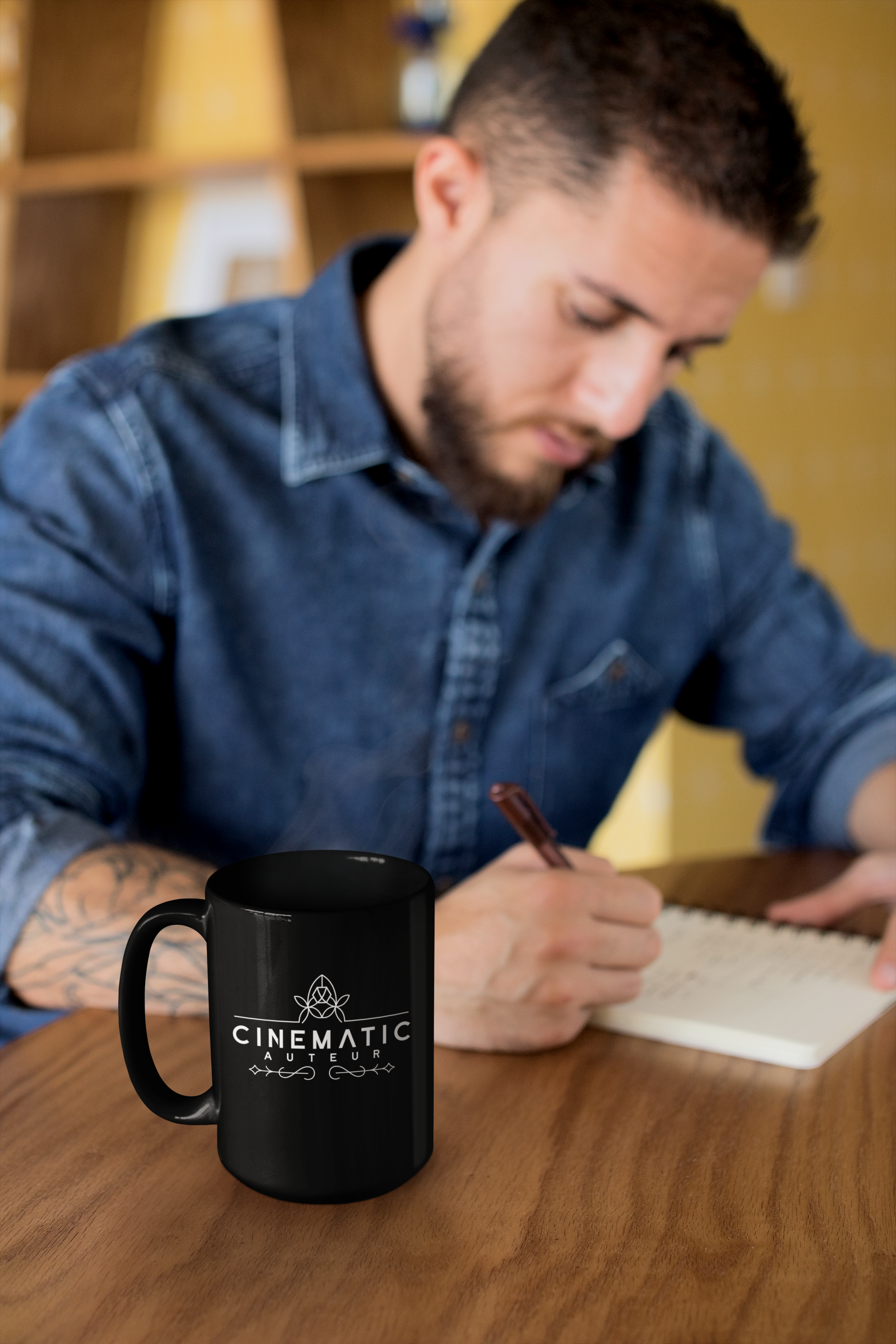 Cinematic Auteur Black Mug, 15oz product thumbnail image Cinematic Auteur Black Mug, 15oz product thumbnail image