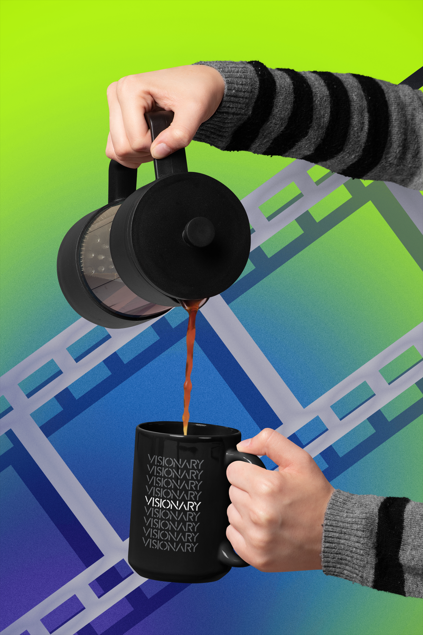 Visionary Black Mug, 15oz product thumbnail image Visionary Black Mug, 15oz product thumbnail image