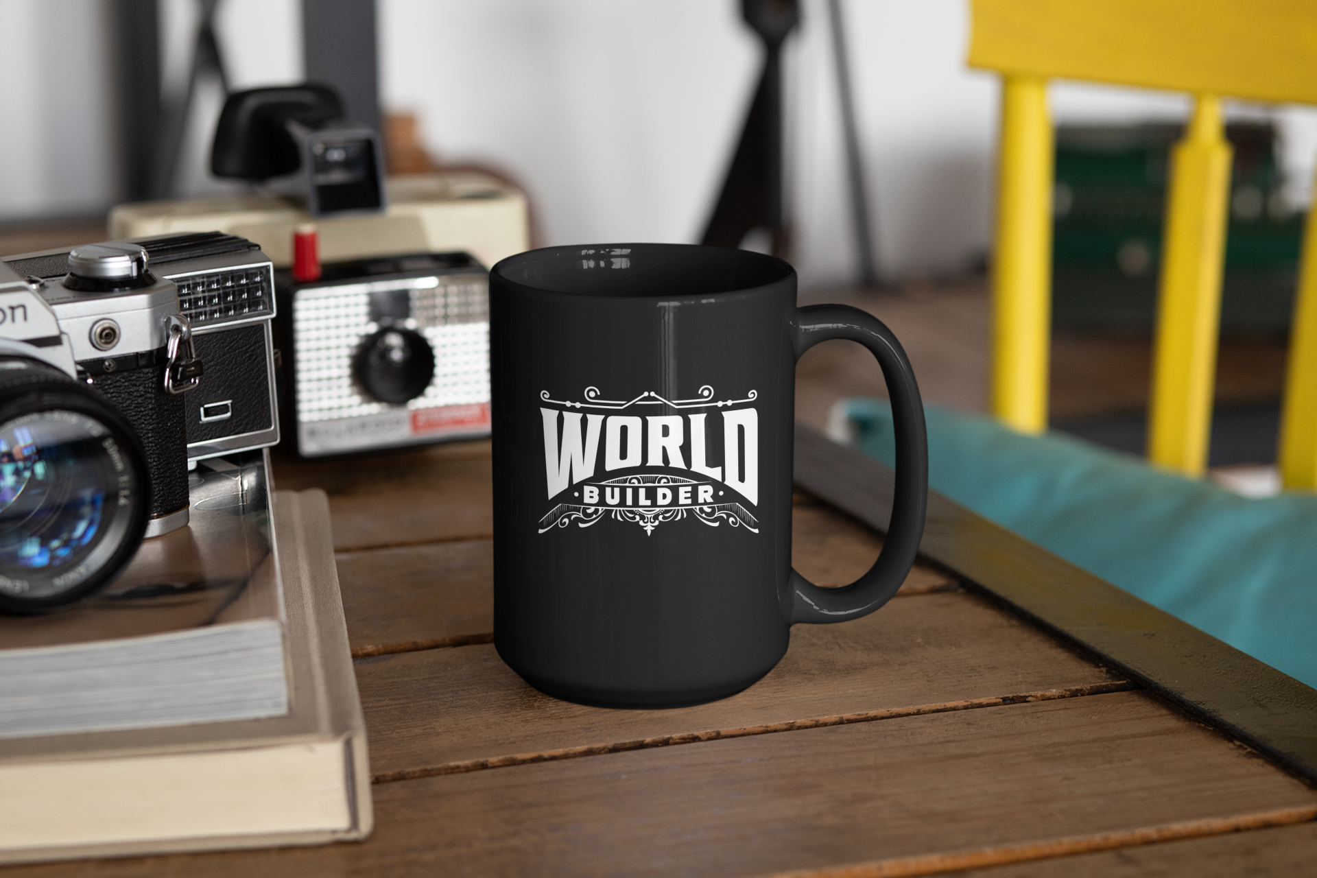 World Builder Black Mug, 15oz product thumbnail image World Builder Black Mug, 15oz product thumbnail image
