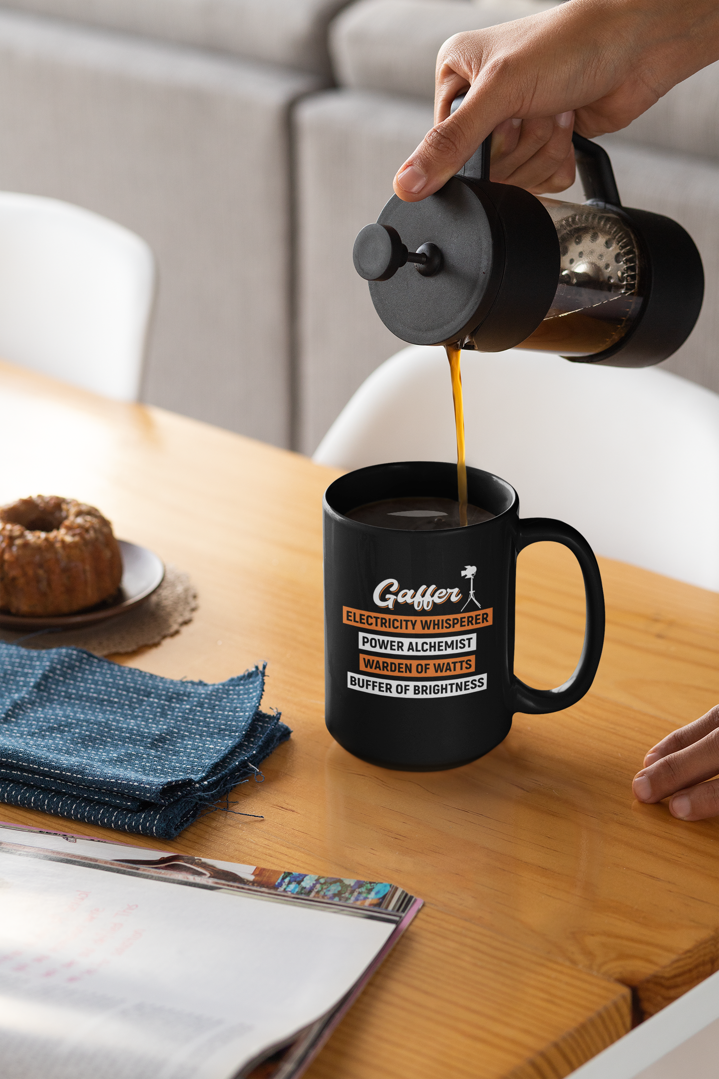 Gaffer Skill Set Black Mug, 15oz