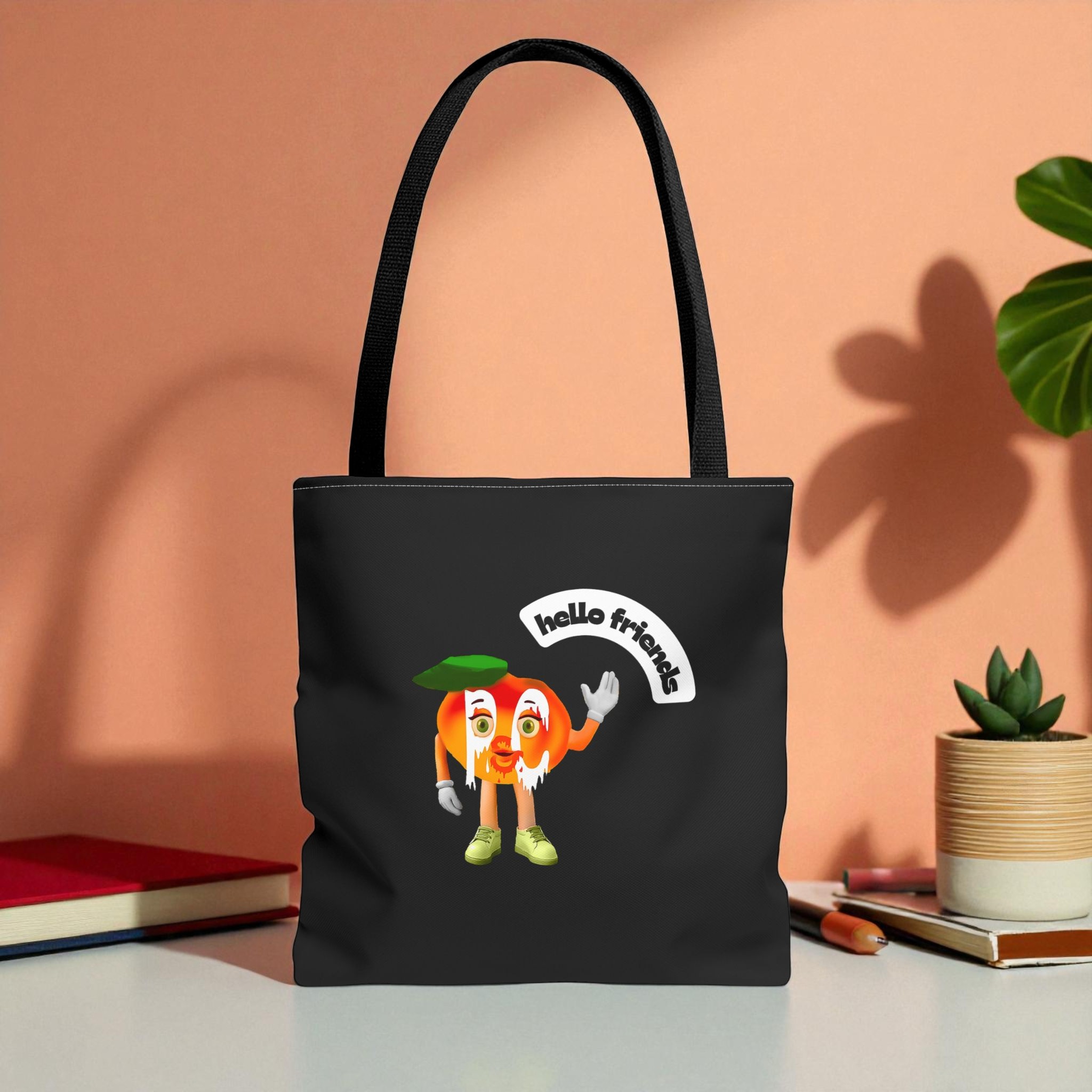 Hello Friends Peach Tote Bag