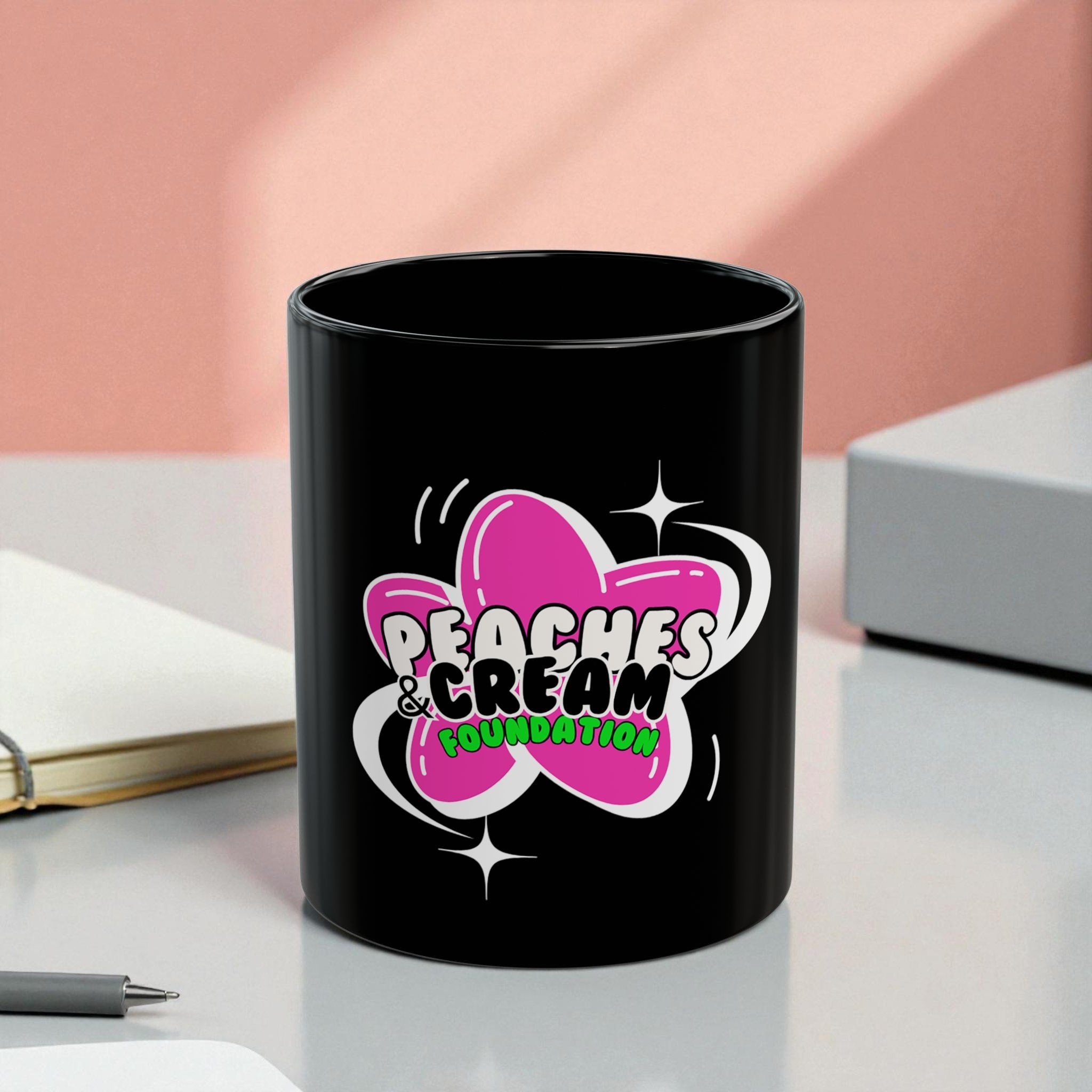 Peaches & Cream Foundation Pink Star Ceramic Mug Peaches & Cream Foundation Pink Star Ceramic Mug