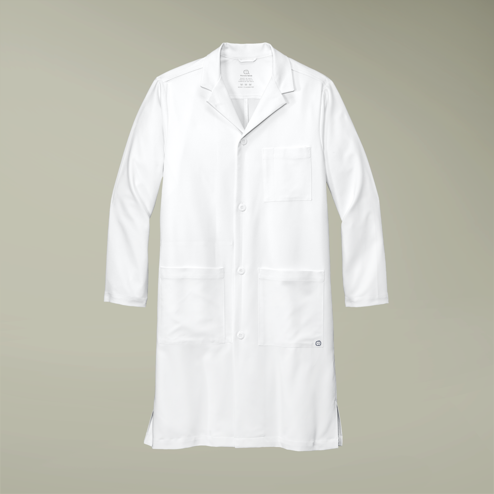 Aurochs Bull Embroidered Men's Lab Coat - Long Professional Medical Coat product thumbnail image