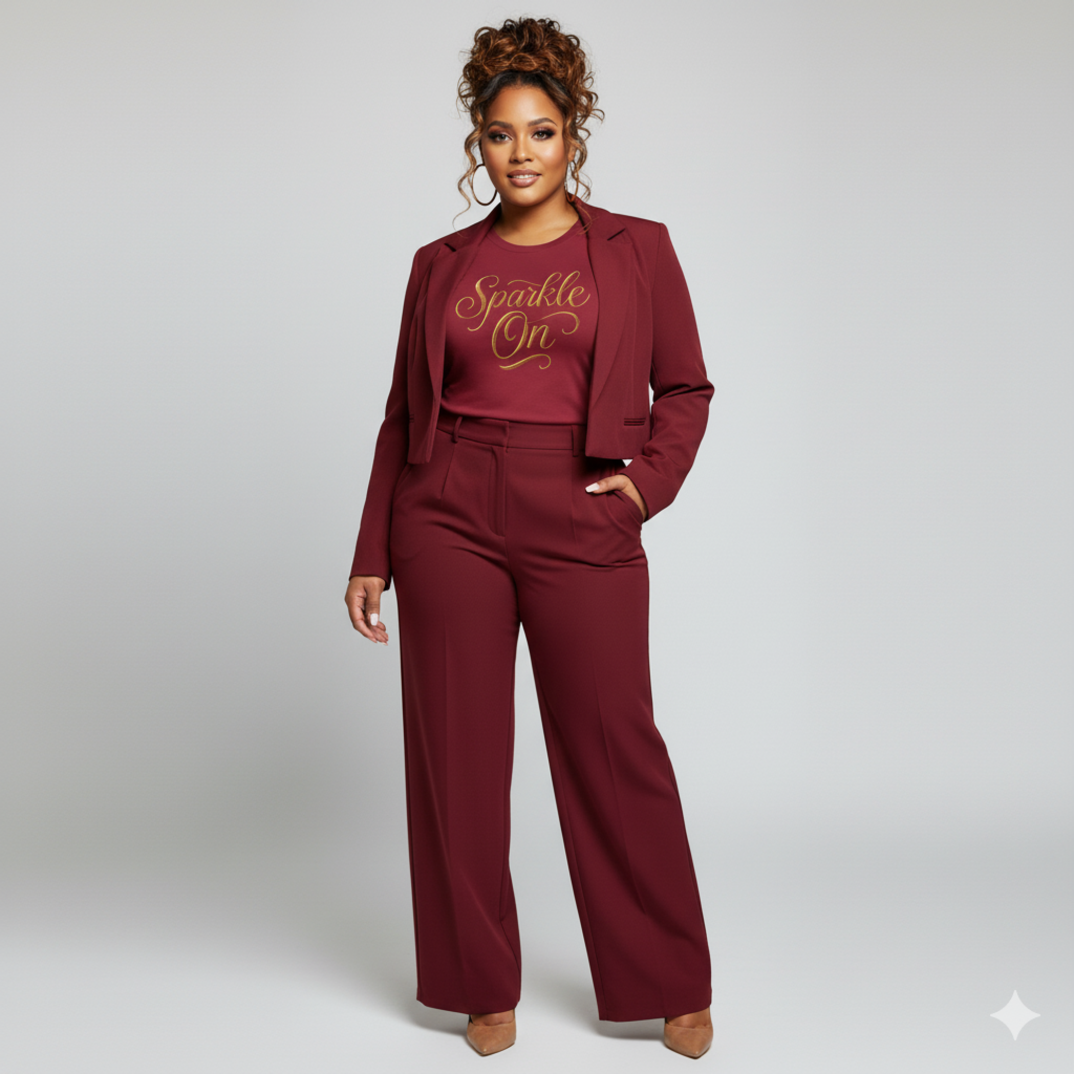 Sparkle On Tee — Gold Script Inspirational T‑Shirt Sparkle On Tee — Gold Script Inspirational T‑Shirt