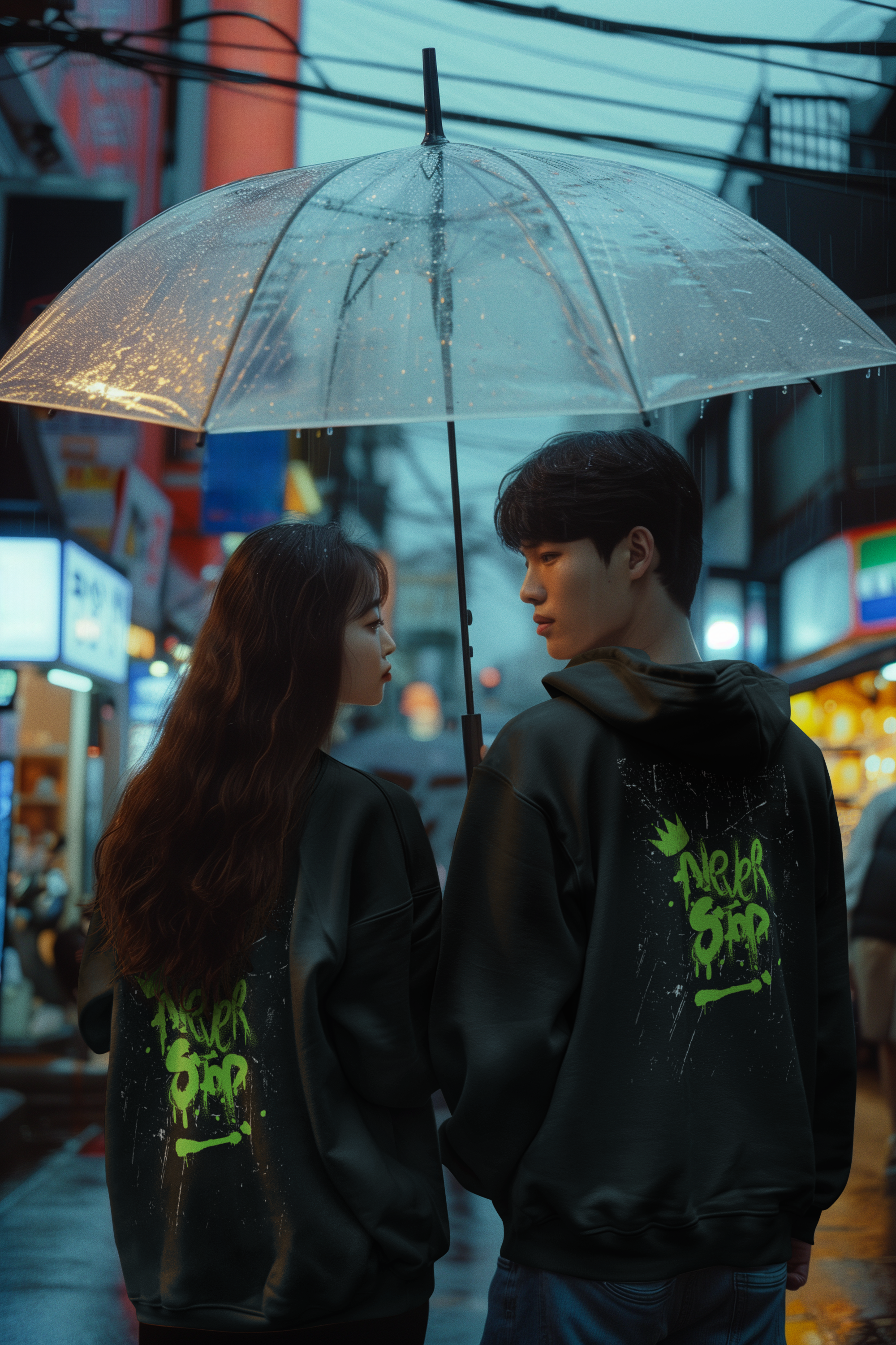 Neon Graffiti "Never Stop" Zip Hoodie — Leraze Limited Edition Neon Graffiti "Never Stop" Zip Hoodie — Leraze Limited Edition