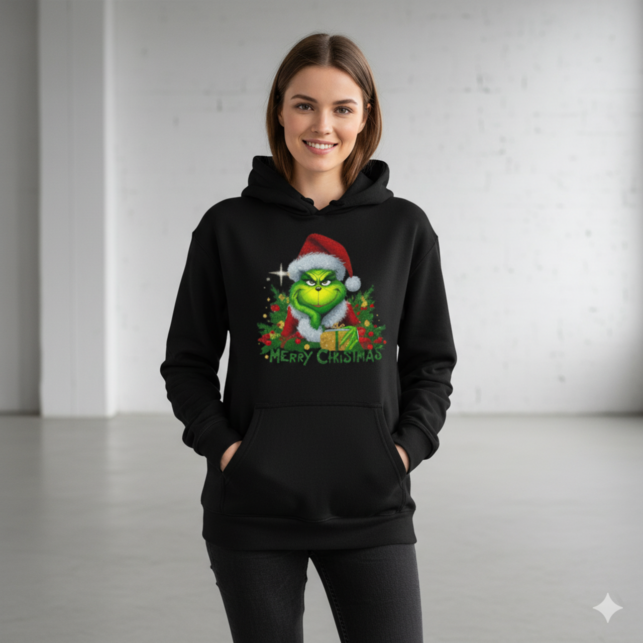 Grinch Merry Christmas Sweatshirt product thumbnail image Grinch Merry Christmas Sweatshirt product thumbnail image