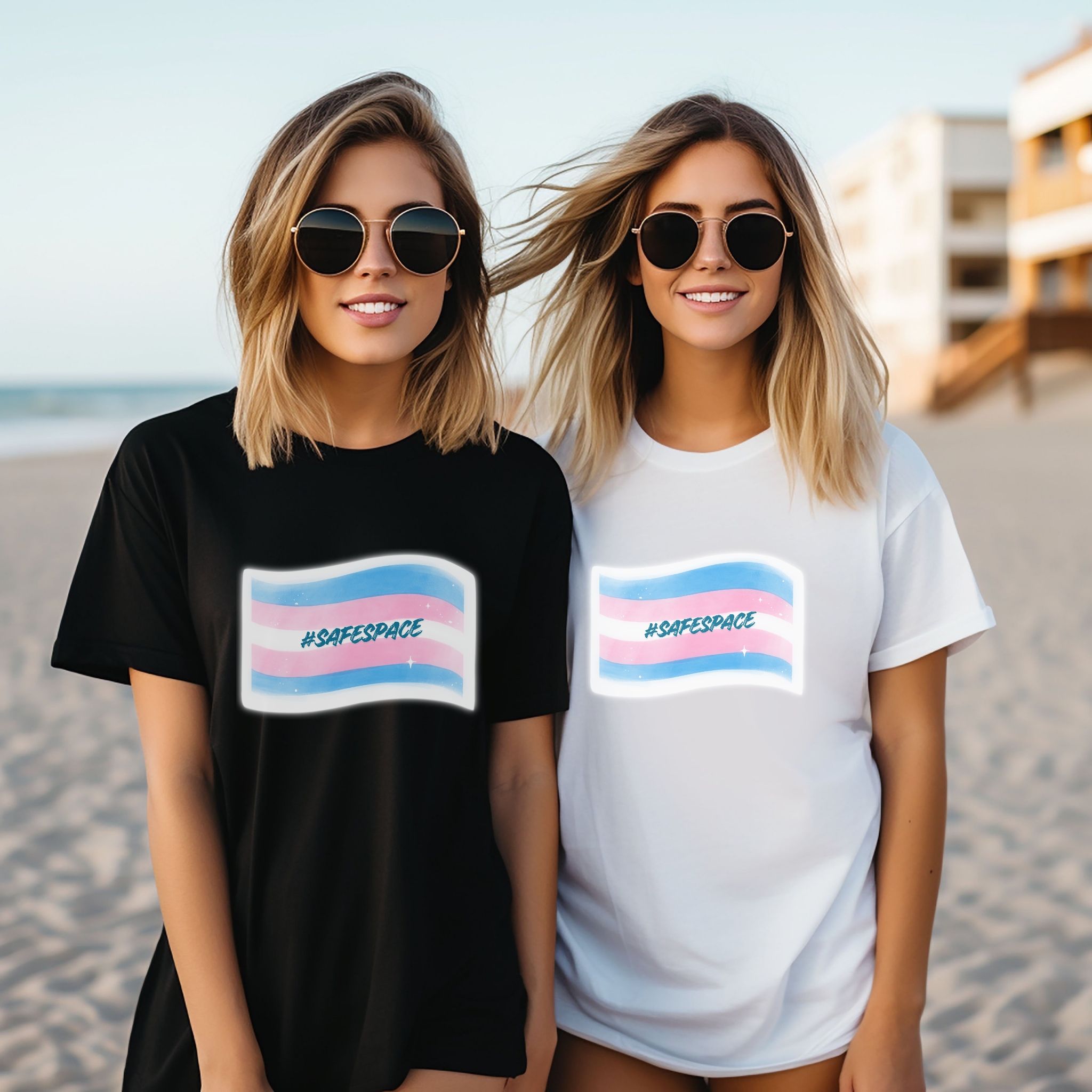 Trans Pride “#SafeSpace” Tee — Soft, Vibrant, and Affirming, Unisex Softstyle T-Shirt product thumbnail image Trans Pride “#SafeSpace” Tee — Soft, Vibrant, and Affirming, Unisex Softstyle T-Shirt product thumbnail image