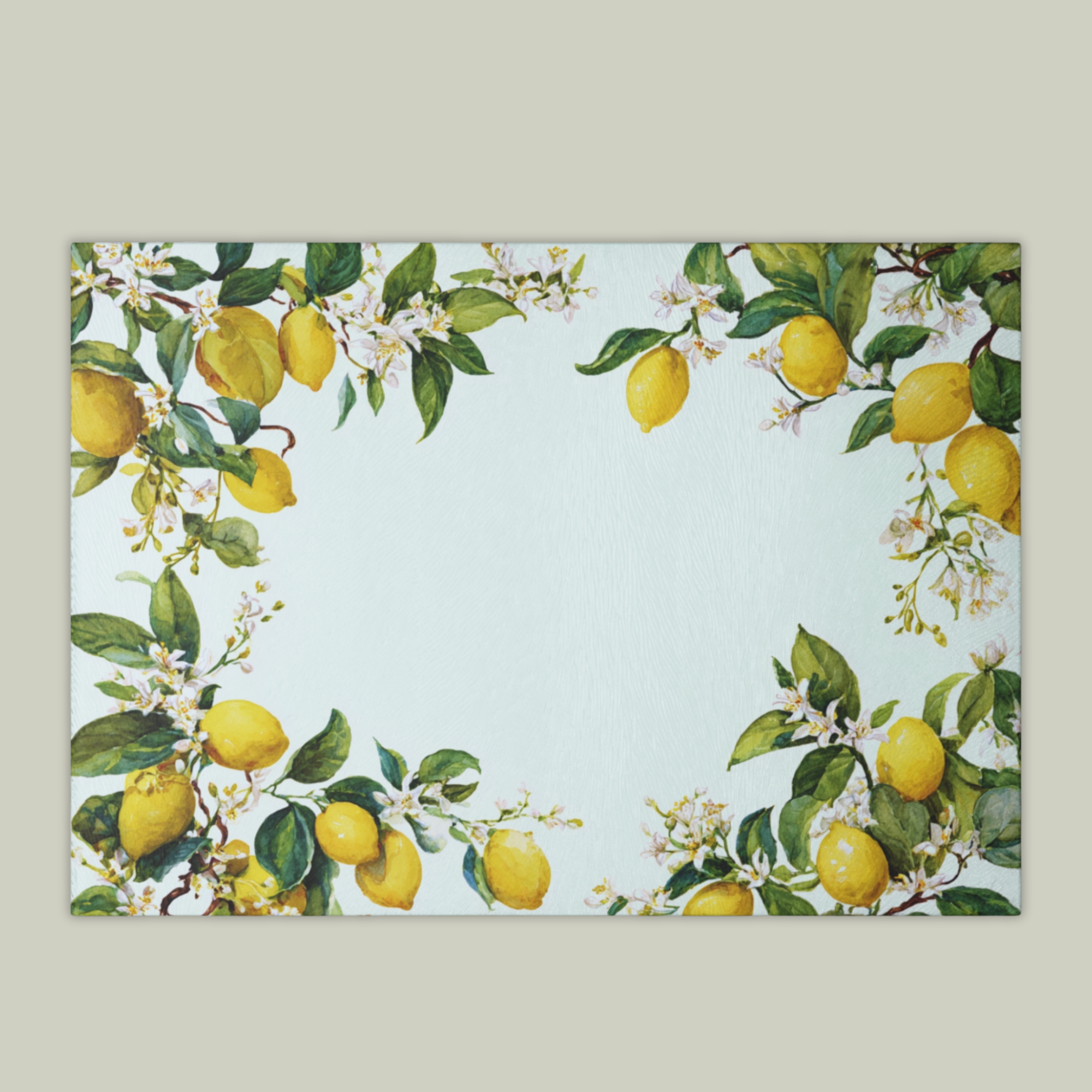 Lemon Grove Glass Cutting Board — Decorative Citrus Kitchen Chopping Board product thumbnail image Lemon Grove Glass Cutting Board — Decorative Citrus Kitchen Chopping Board product thumbnail image