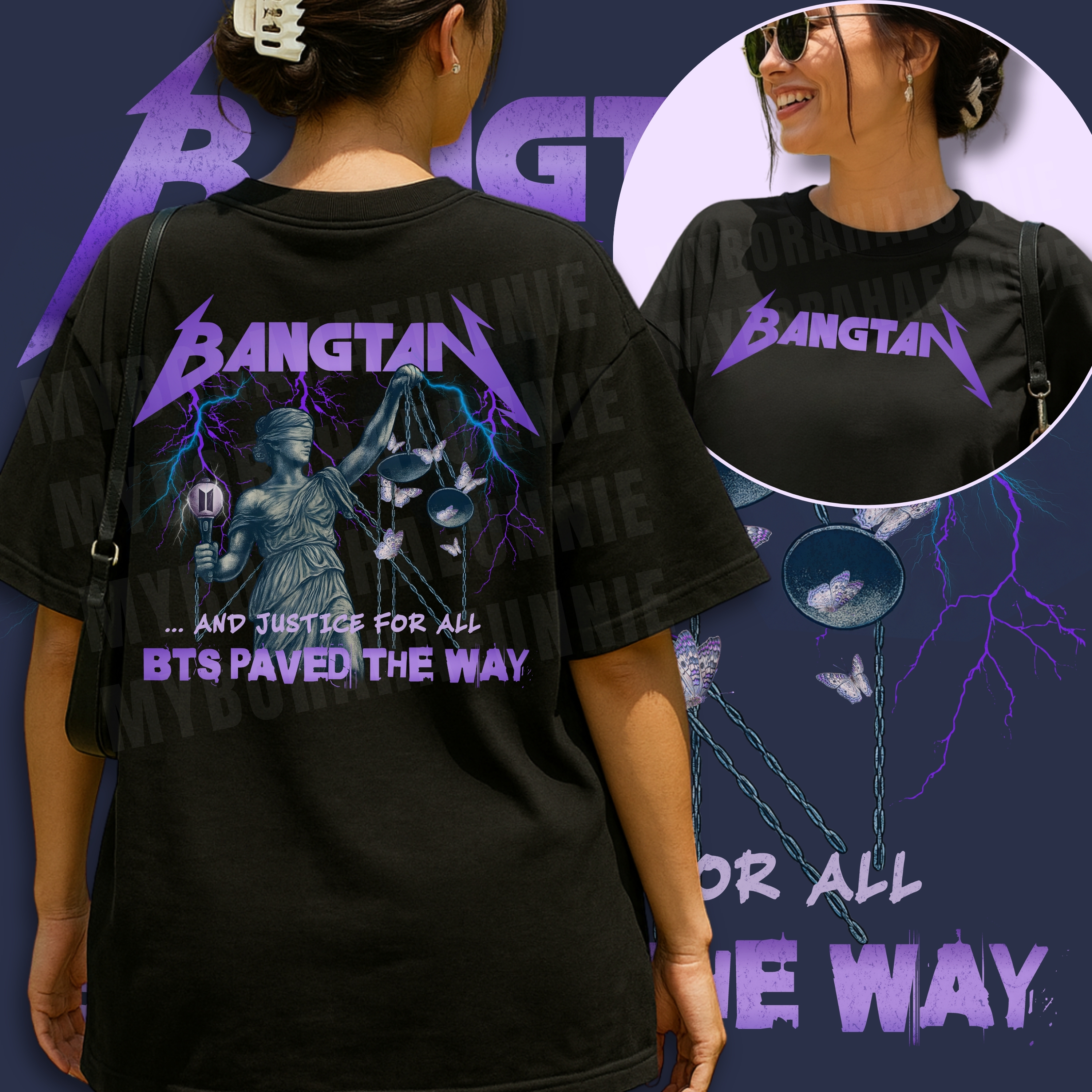 Paved the way Unisex Tee, Printed on Front and Back product thumbnail image Paved the way Unisex Tee, Printed on Front and Back product thumbnail image