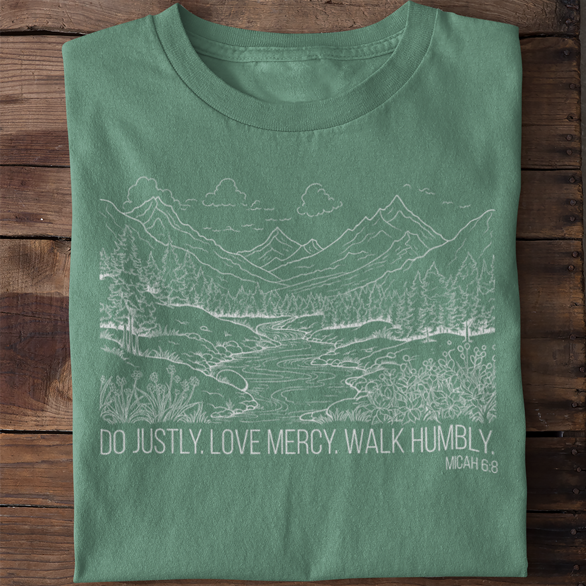 Micah 6:8 T-Shirt | Do Justly Love Mercy Walk Humbly Christian Tee