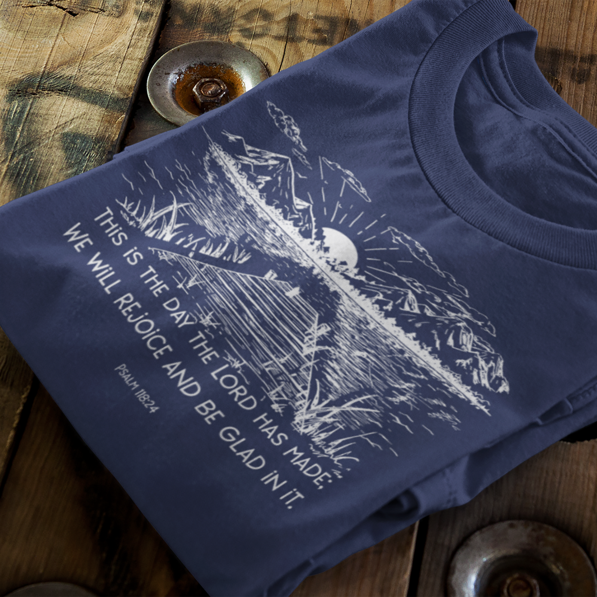 Psalm 118:24 T-Shirt | This Is the Day the Lord Has Made Christian Tee Psalm 118:24 T-Shirt | This Is the Day the Lord Has Made Christian Tee