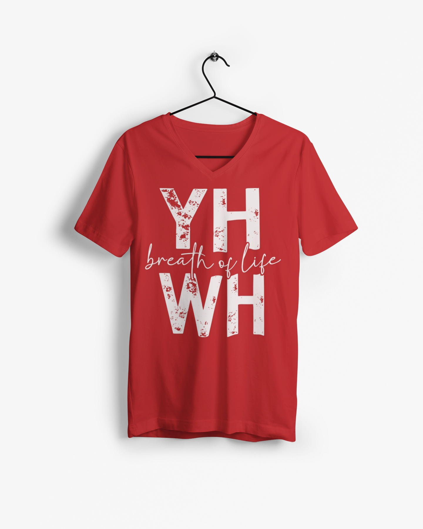 YHWH Breath of Life V-Neck Tee Unisex product thumbnail image YHWH Breath of Life V-Neck Tee Unisex product thumbnail image
