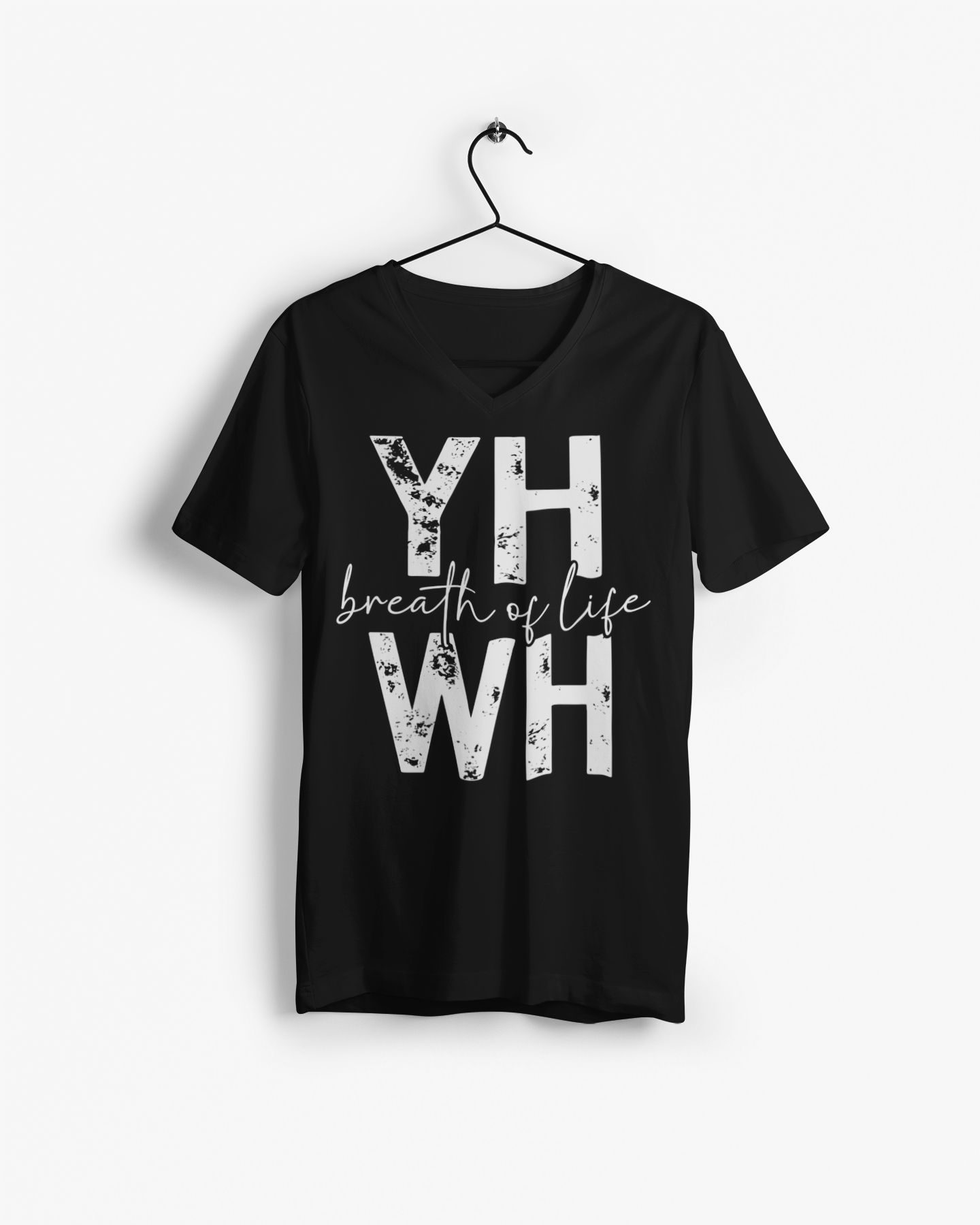 YHWH Breath of Life V-Neck Tee Unisex product thumbnail image YHWH Breath of Life V-Neck Tee Unisex product thumbnail image