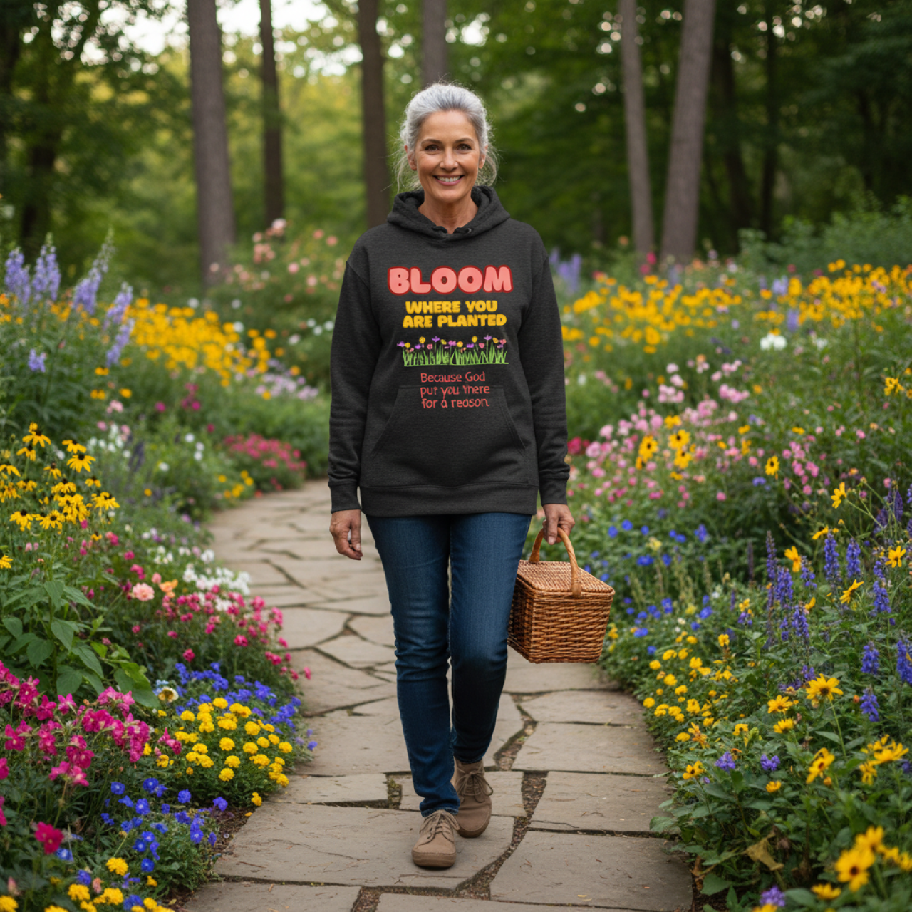 Bloom Where You Are Planted – Faith & Inspiration T-Shirt product thumbnail image Bloom Where You Are Planted – Faith & Inspiration T-Shirt product thumbnail image