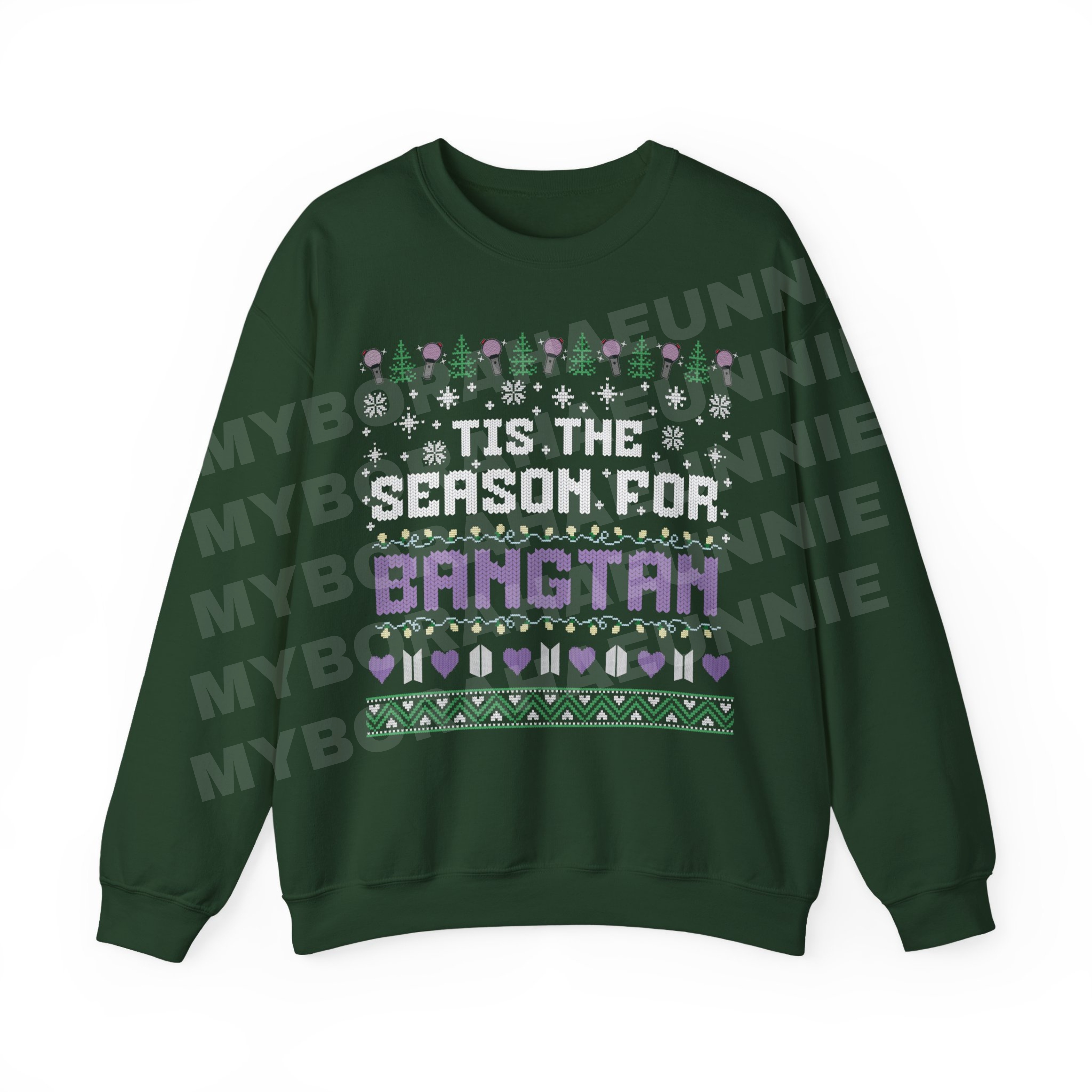 Bangtan Ugly Christmas FAUX knit stitch Unisex Sweatshirt, Designed for ARMY by ARMY product thumbnail image Bangtan Ugly Christmas FAUX knit stitch Unisex Sweatshirt, Designed for ARMY by ARMY product thumbnail image