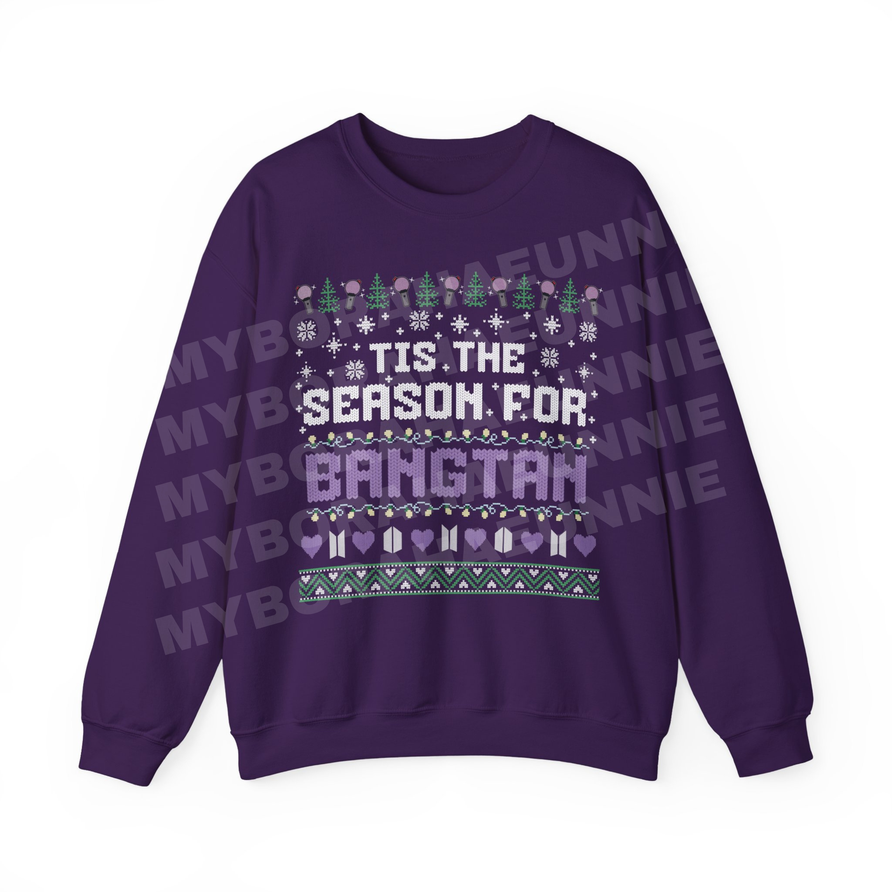 Bangtan Ugly Christmas FAUX knit stitch Unisex Sweatshirt, Designed for ARMY by ARMY product thumbnail image Bangtan Ugly Christmas FAUX knit stitch Unisex Sweatshirt, Designed for ARMY by ARMY product thumbnail image
