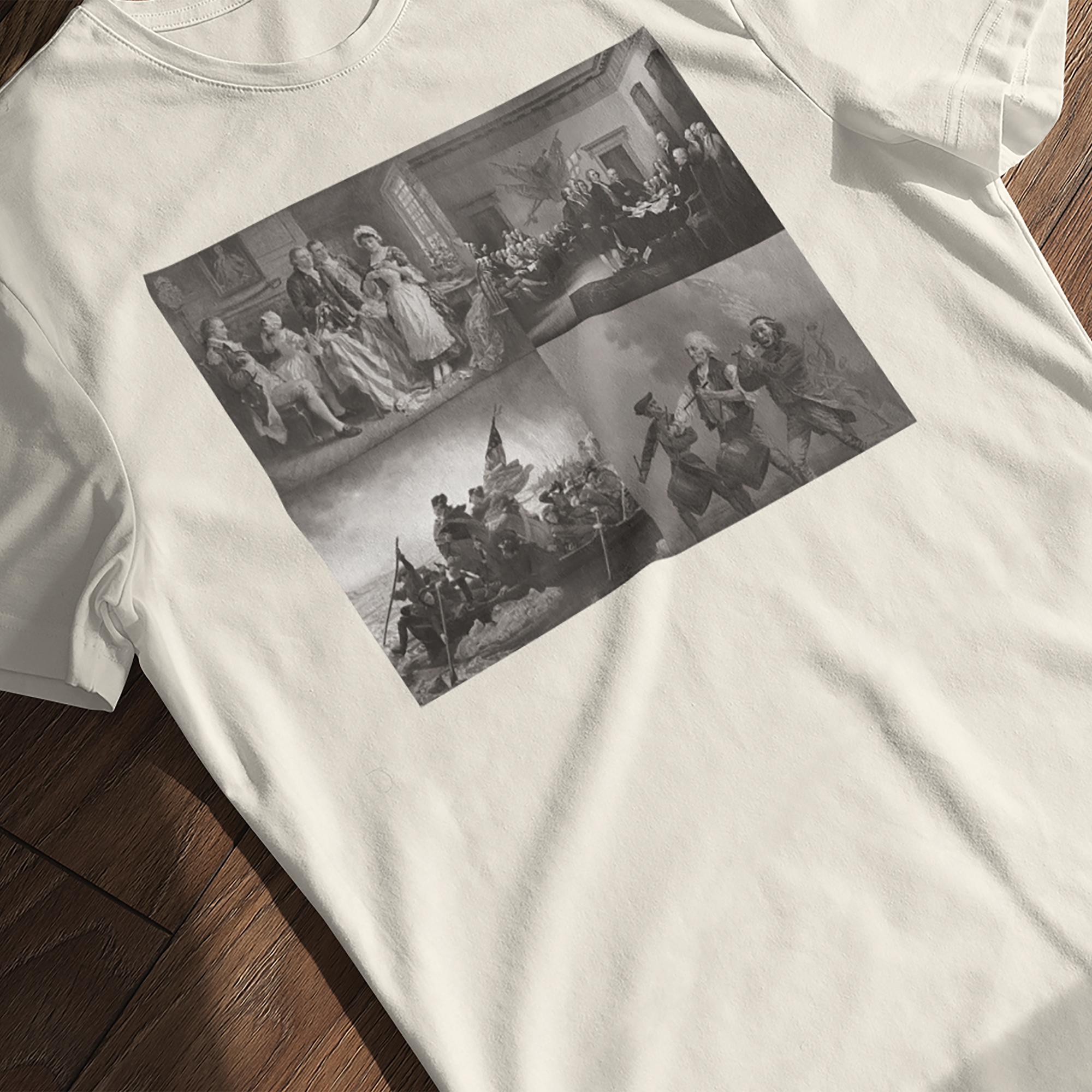Revolutionary Legacy Montage T-Shirt | Founding Fathers America 250 Tee product thumbnail image