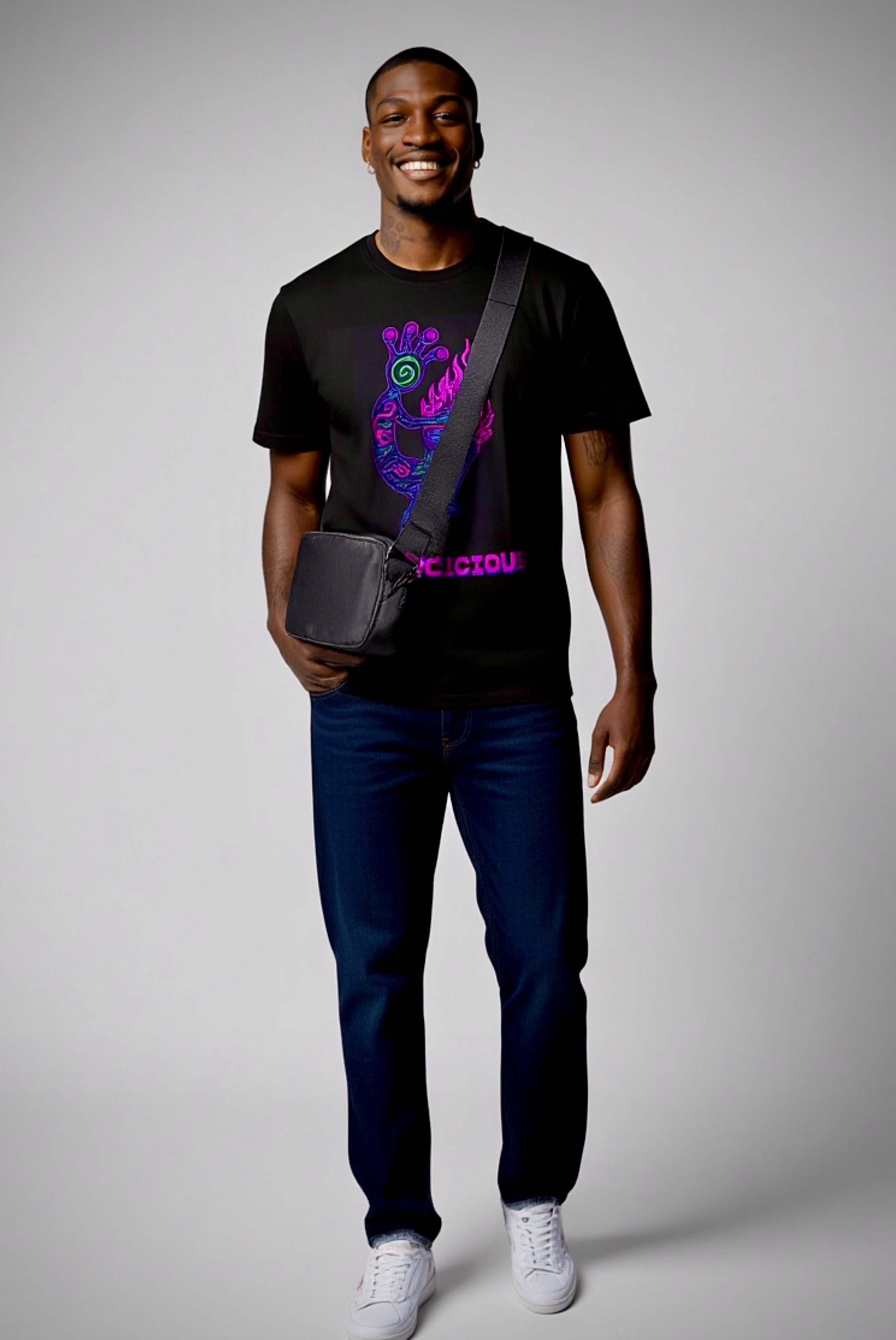 Bongolicious Dream Drummer Neon T-Shirt — Psychedelic Bongo Graphic Tee product thumbnail image
