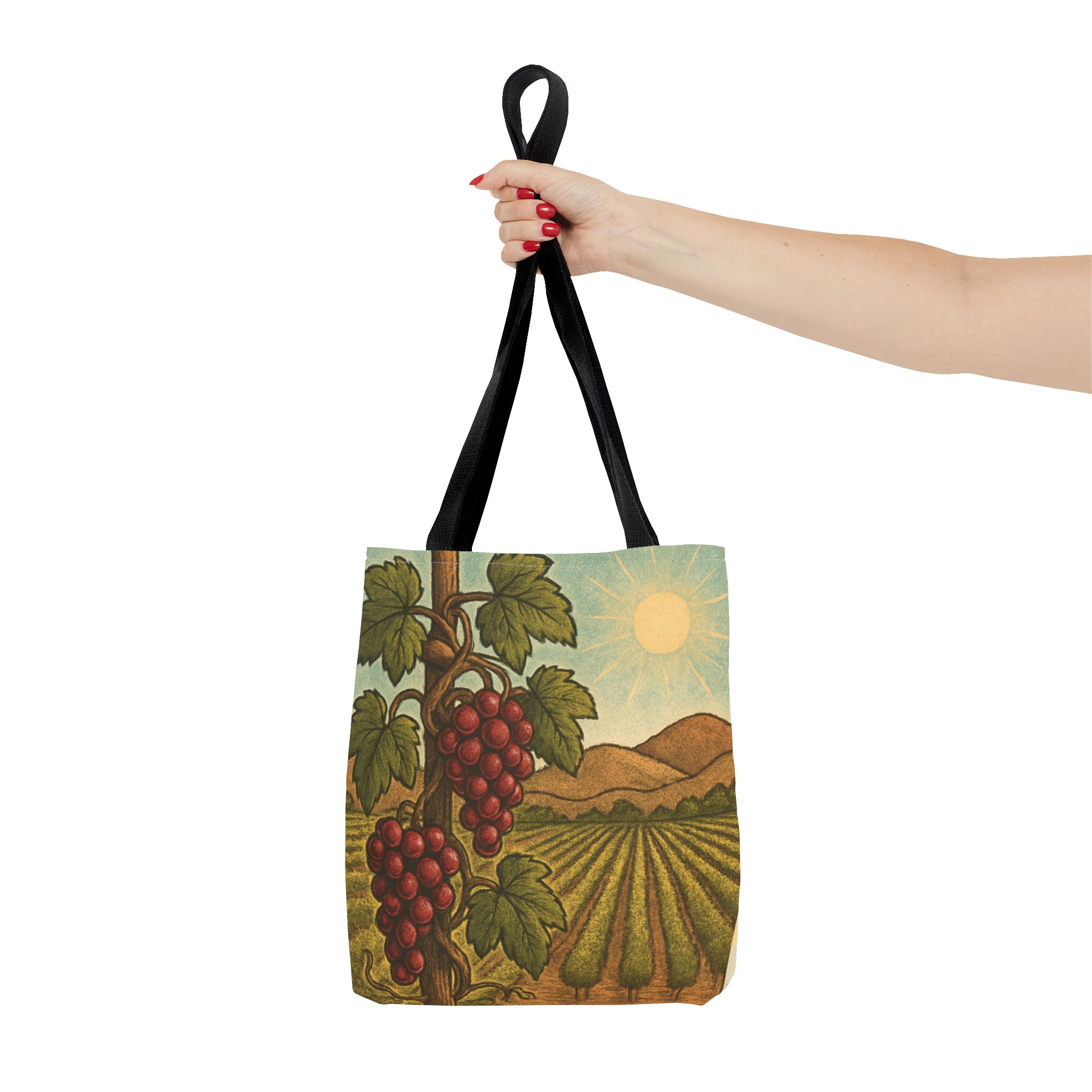 Red Grape Tote with Bible Verse (AOP) product thumbnail image