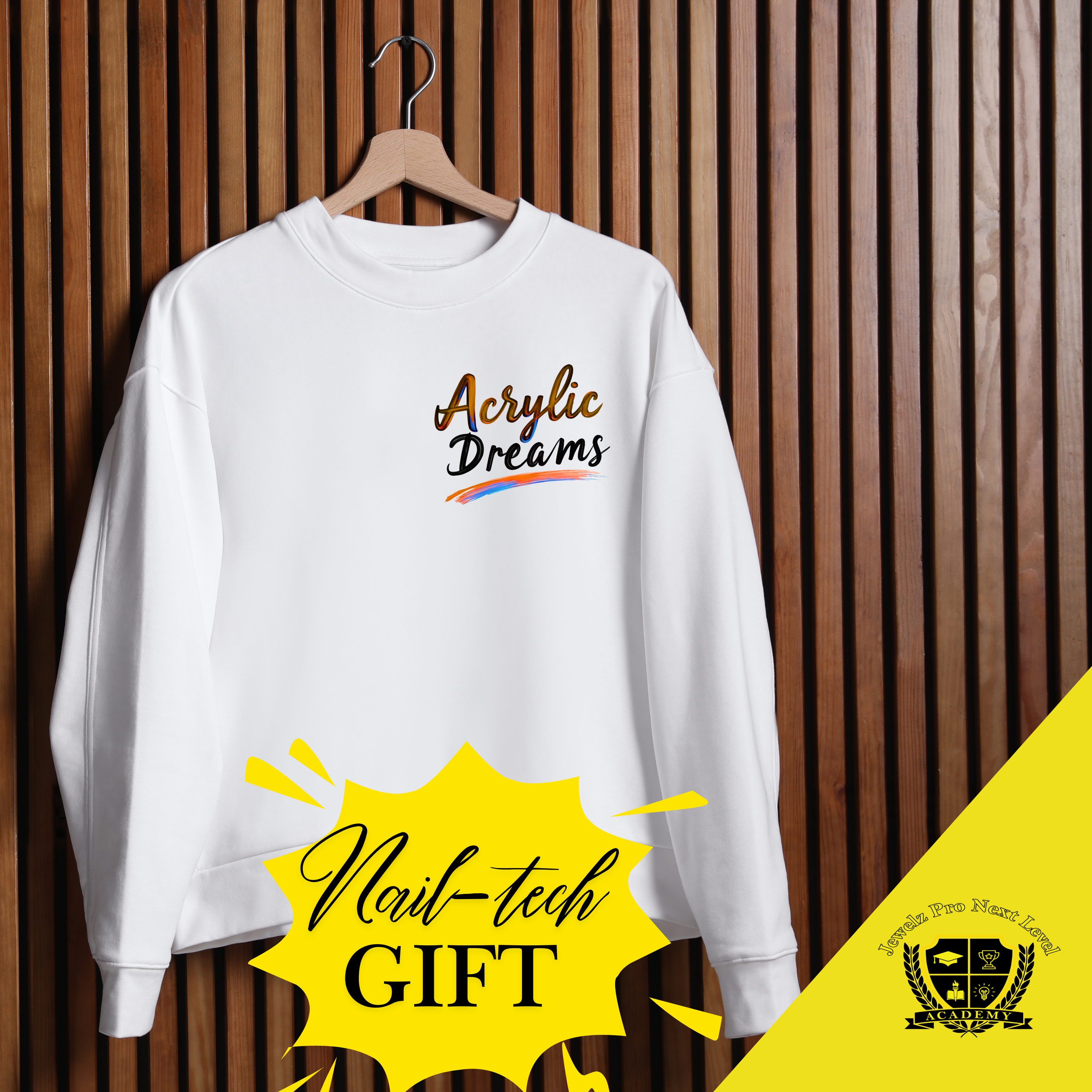 Nail Tech Cozy Crewneck Sweatshirt — Fashionable Acrylic & Gel Nails Statement Gift Nail Tech Cozy Crewneck Sweatshirt — Fashionable Acrylic & Gel Nails Statement Gift