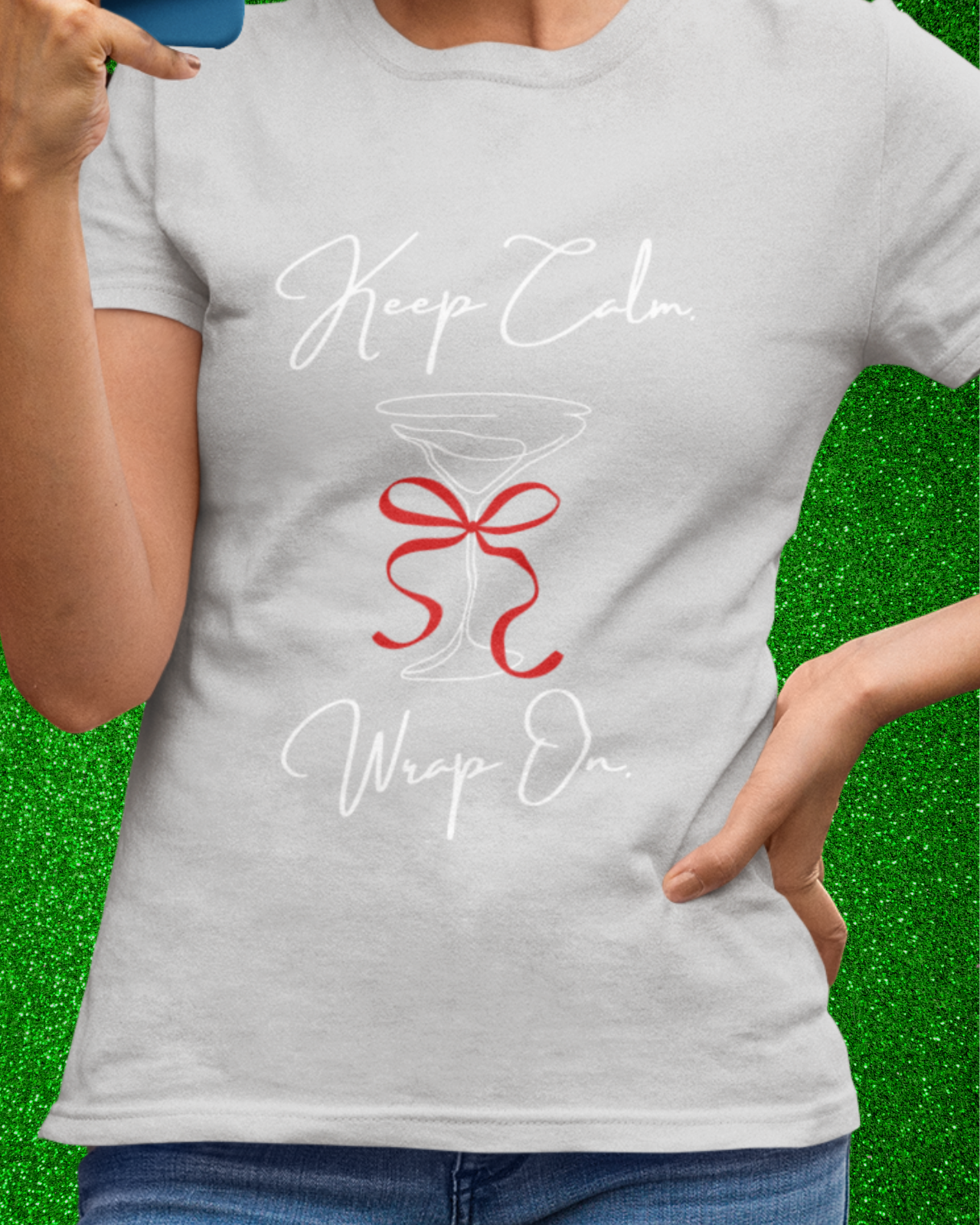 Keep Calm Wrap On Holiday Tee – Women’s Softstyle Gift Wrapping Shirt | Cozy Winter Graphic T-Shirt product thumbnail image Keep Calm Wrap On Holiday Tee – Women’s Softstyle Gift Wrapping Shirt | Cozy Winter Graphic T-Shirt product thumbnail image