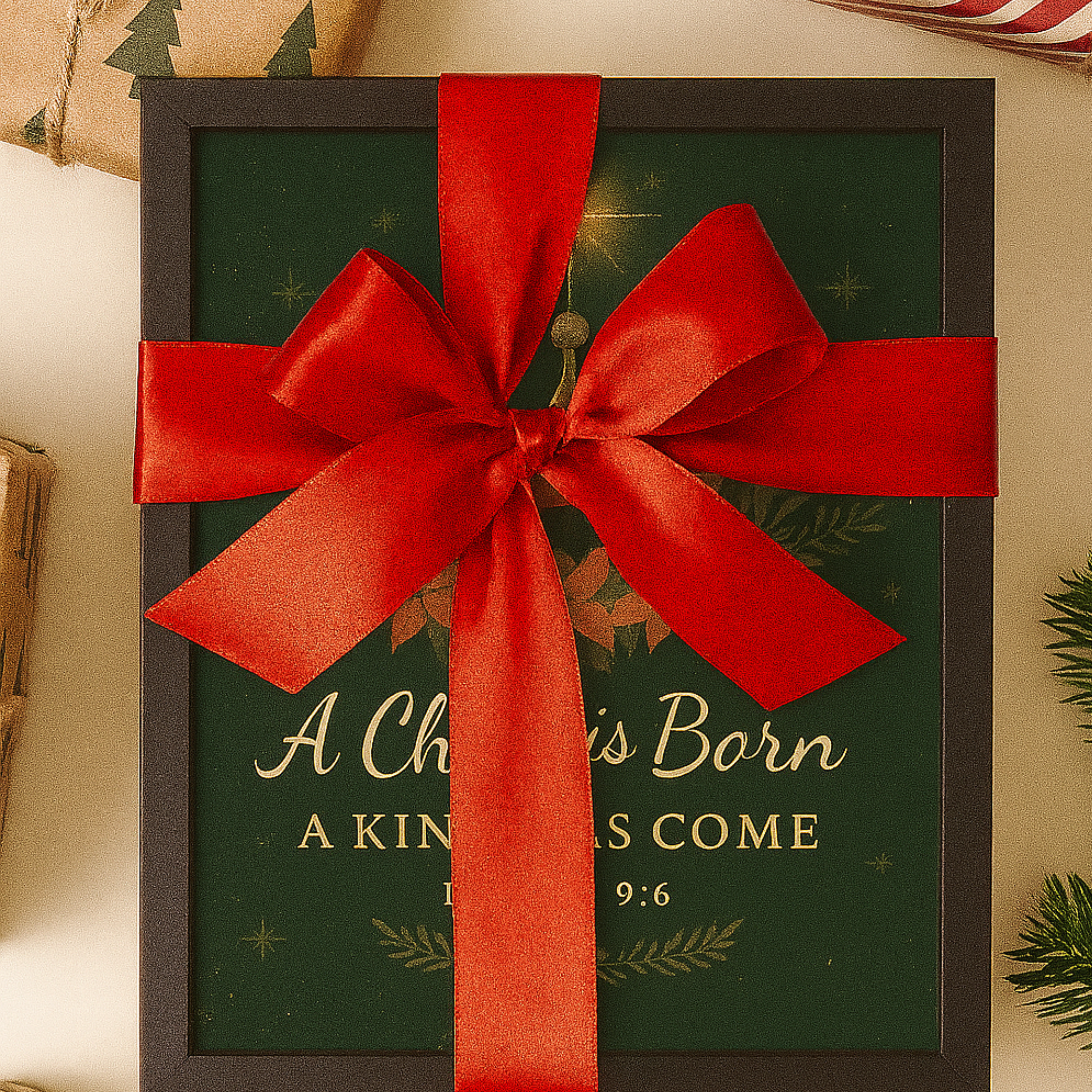 Christmas Crowned Poster – “A Child is born-A King Has Come” | Framed Christian Wall Art with Isaiah 9:6 product thumbnail image Christmas Crowned Poster – “A Child is born-A King Has Come” | Framed Christian Wall Art with Isaiah 9:6 product thumbnail image