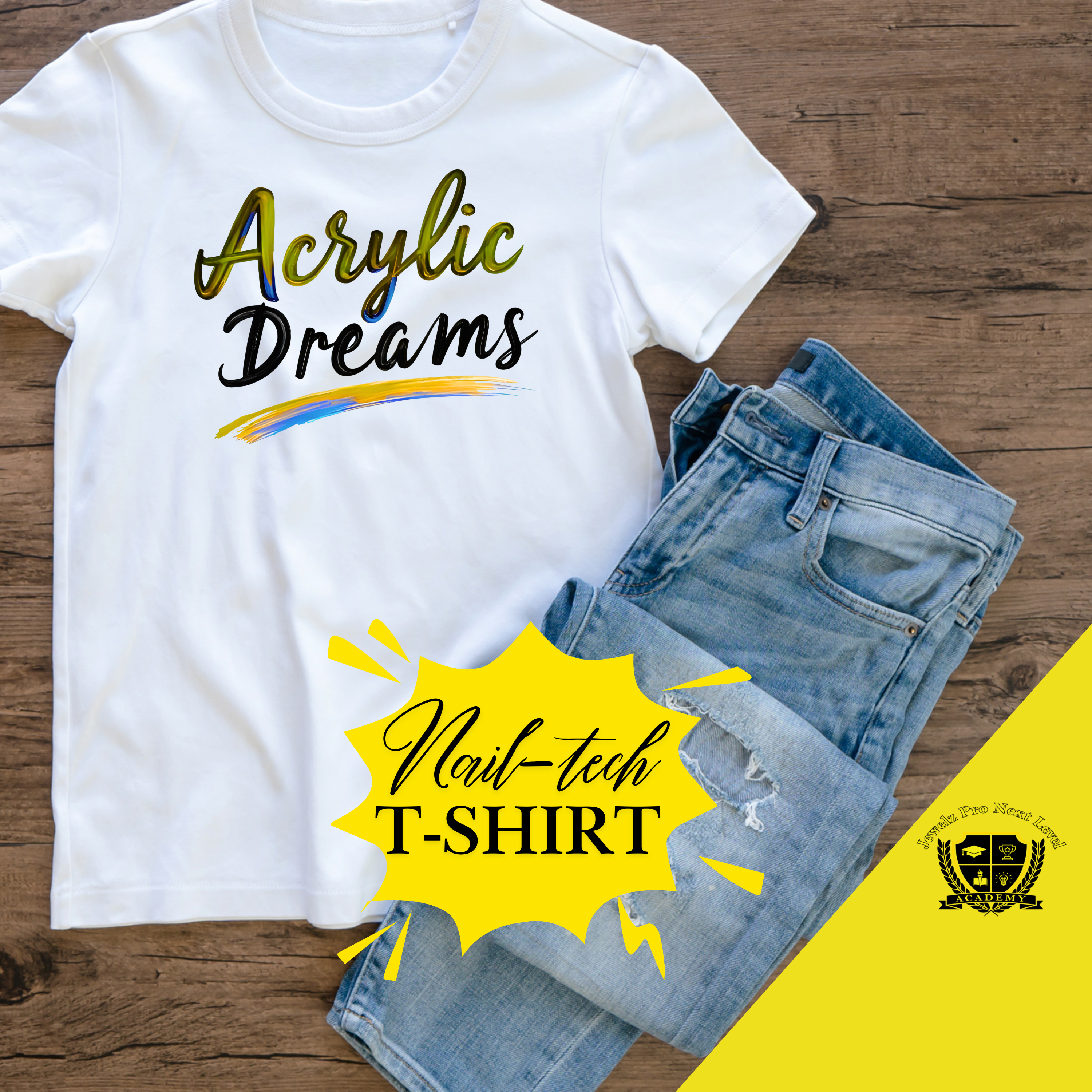 Beginner Nail Tech T-Shirt — Nail Tech Gift &amp; Salon Uniform product thumbnail image