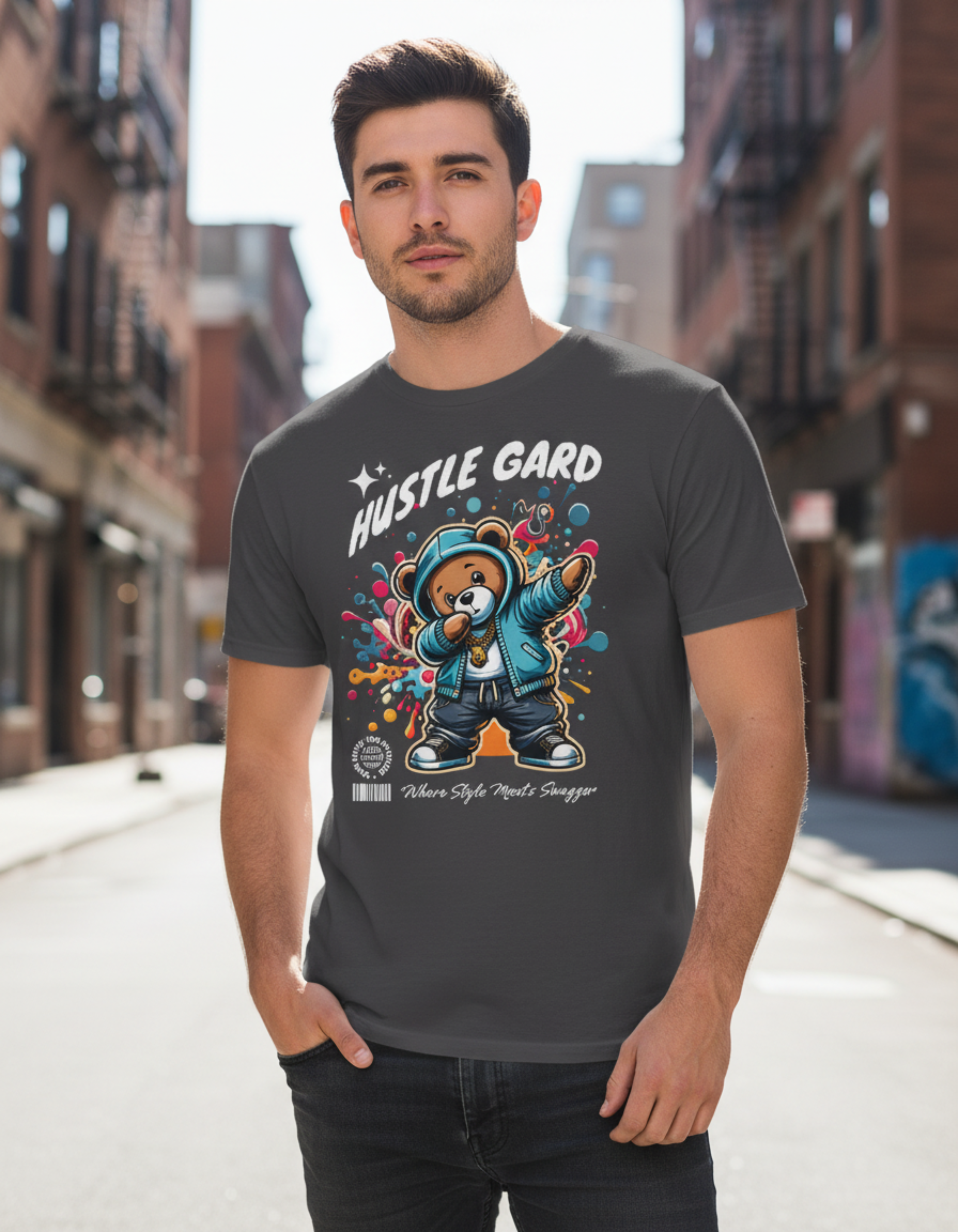 Hustle Gard Teddy Bear Graphic T-Shirt product thumbnail image Hustle Gard Teddy Bear Graphic T-Shirt product thumbnail image