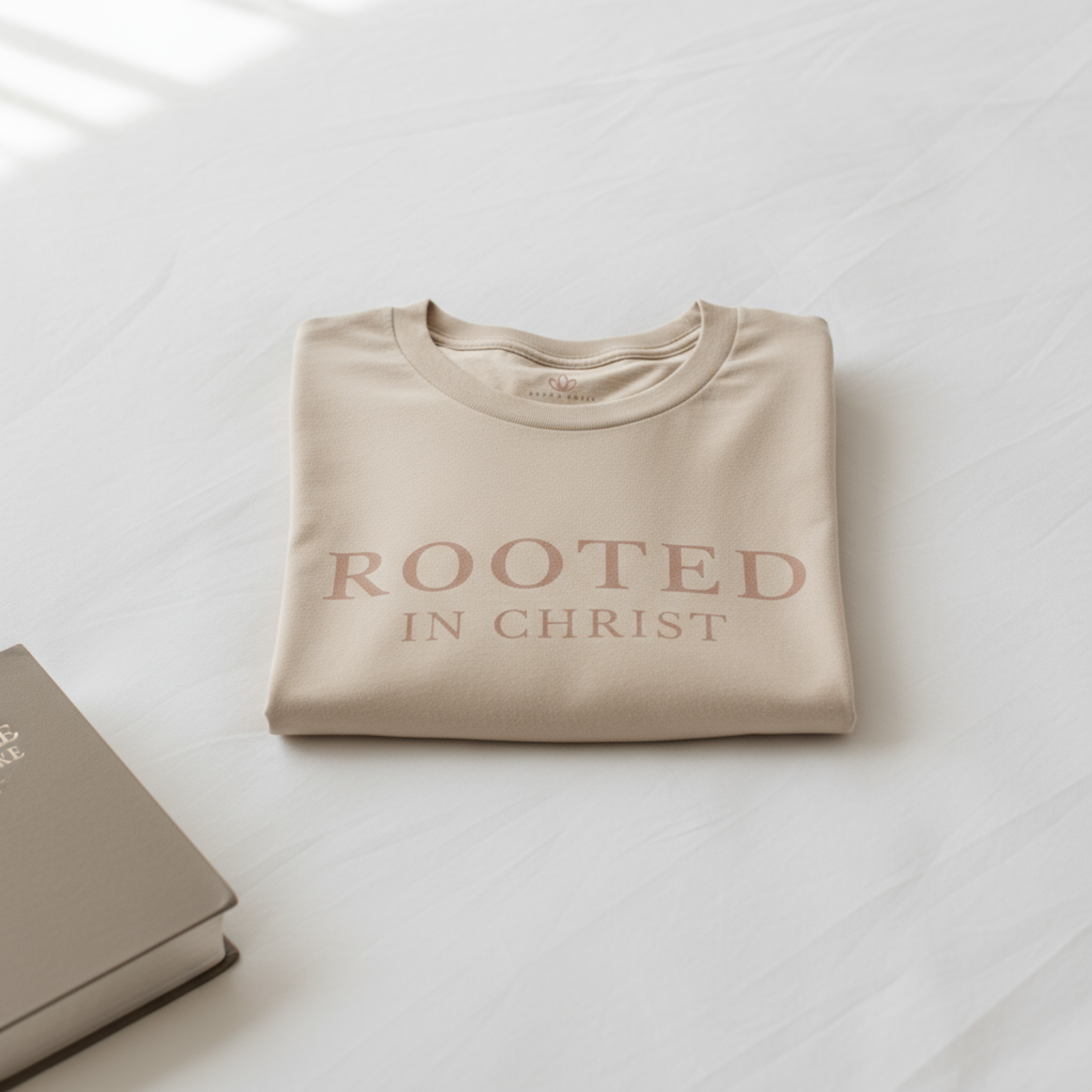 Monochromatic Rooted in Christ - Unisex Tee   product thumbnail image