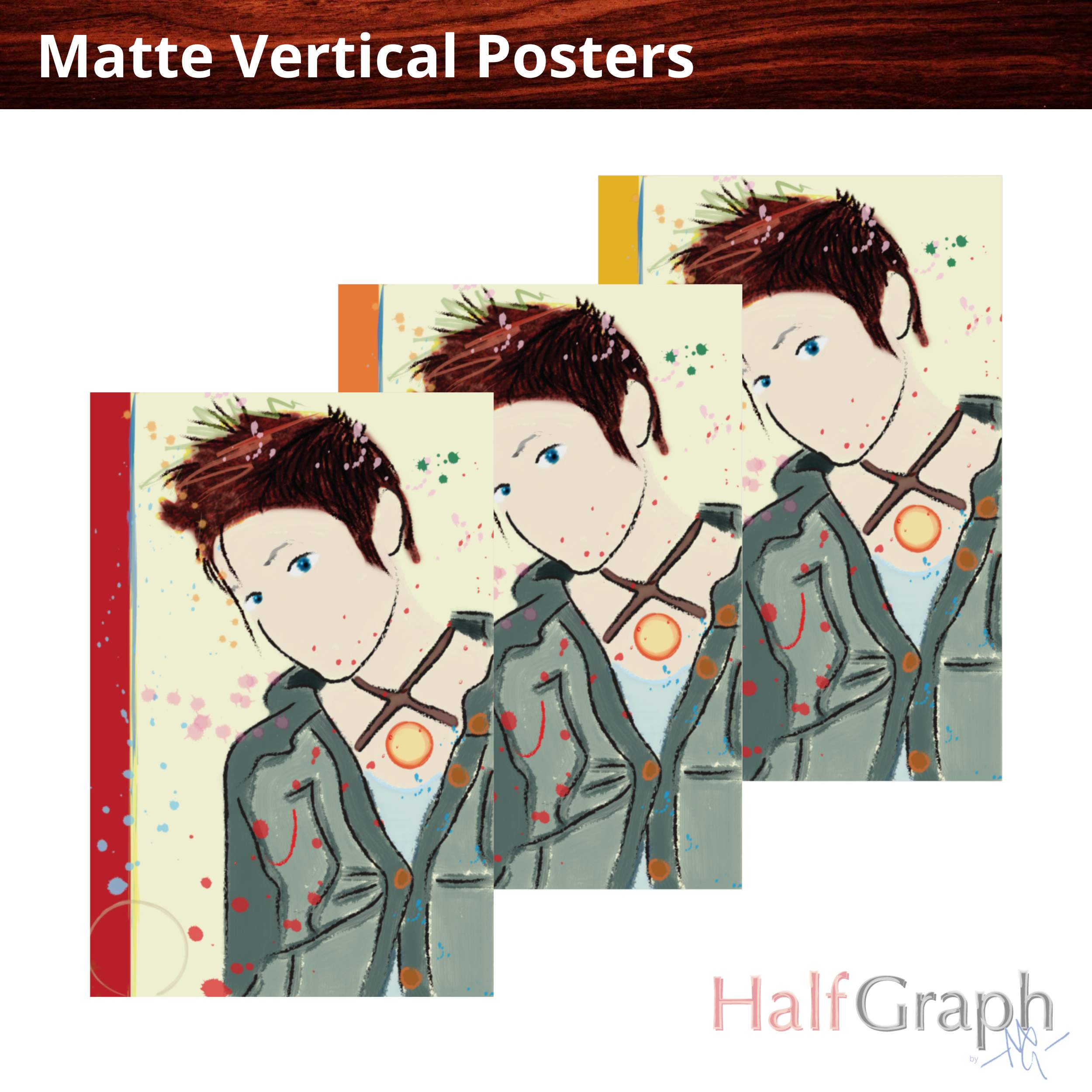 Every Girl Series - Tomboy Edition in Orange, Matte Vertical Poster, Wall Art product thumbnail image Every Girl Series - Tomboy Edition in Orange, Matte Vertical Poster, Wall Art product thumbnail image