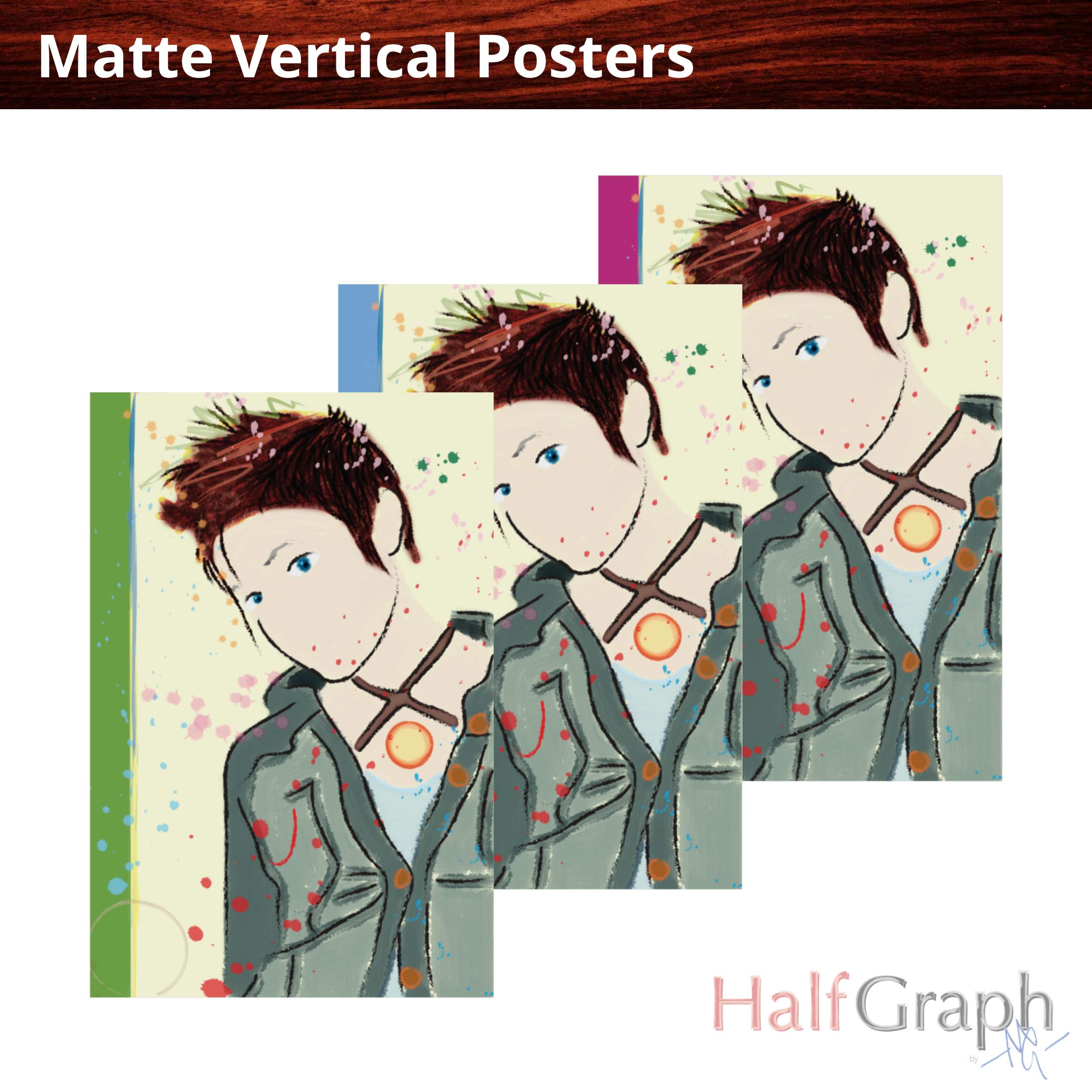 Every Girl Series - Tomboy Edition in Red, Matte Vertical Poster, Wall Art product thumbnail image Every Girl Series - Tomboy Edition in Red, Matte Vertical Poster, Wall Art product thumbnail image